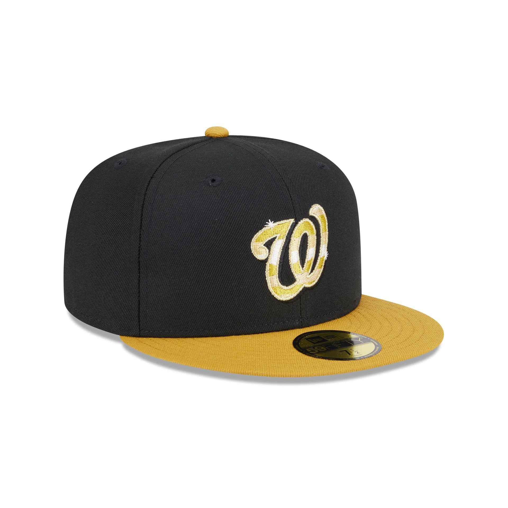 Washington Nationals Metallic Gold Logo 59FIFTY Fitted Hat