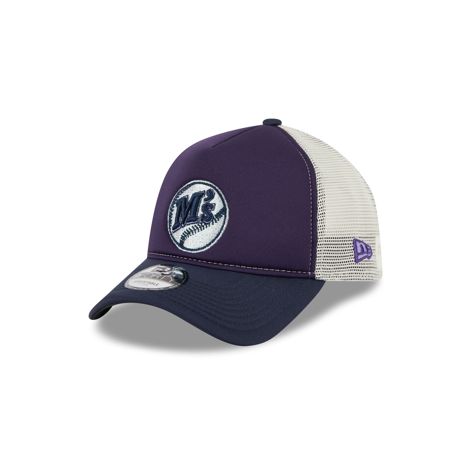 Seattle Mariners Navy Purple 9FORTY A-Frame Trucker Hat