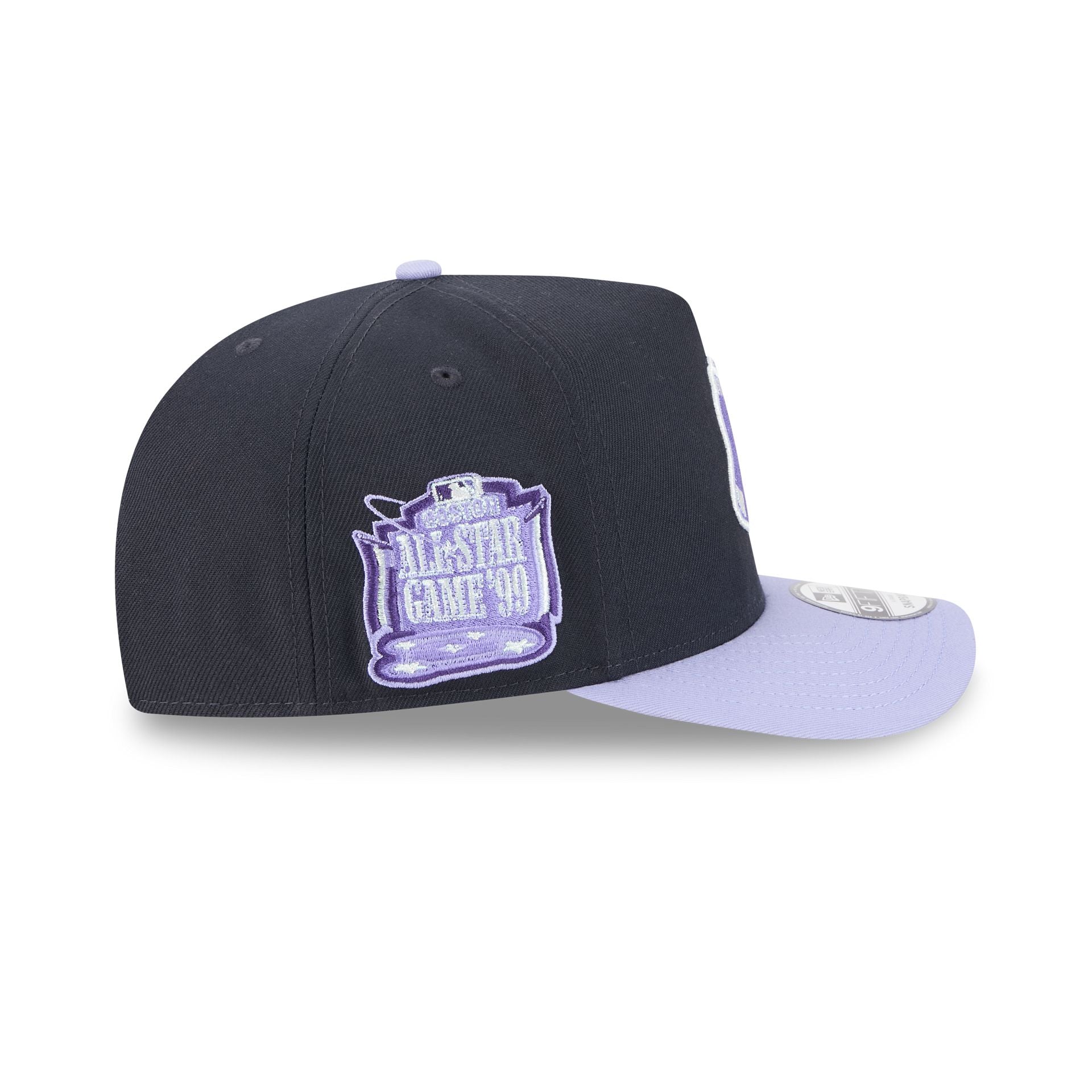 Boston Red Sox Navy Lavender 9FIFTY A-Frame Snapback Hat