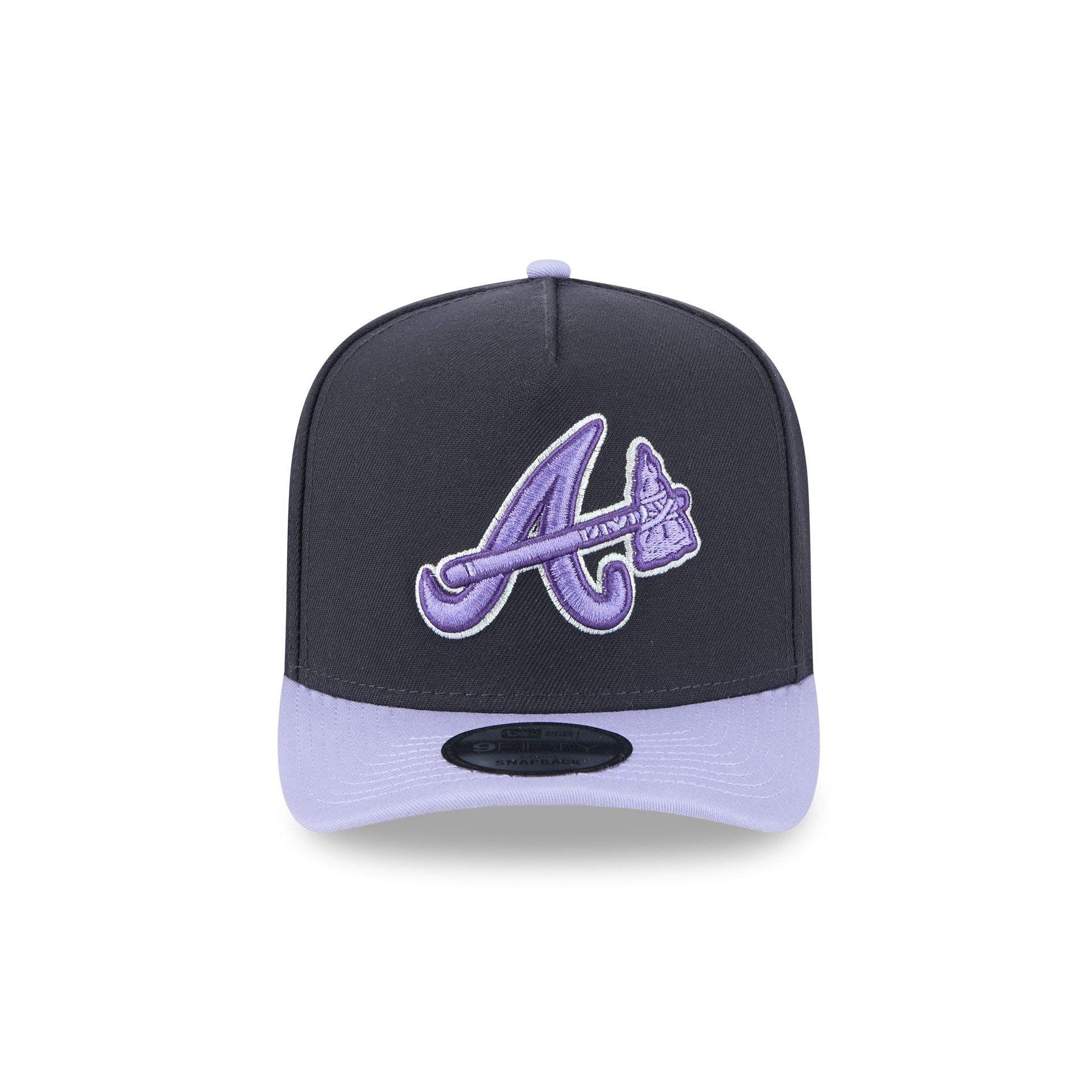 Atlanta Braves Navy Lavender 9FIFTY A-Frame Snapback Hat