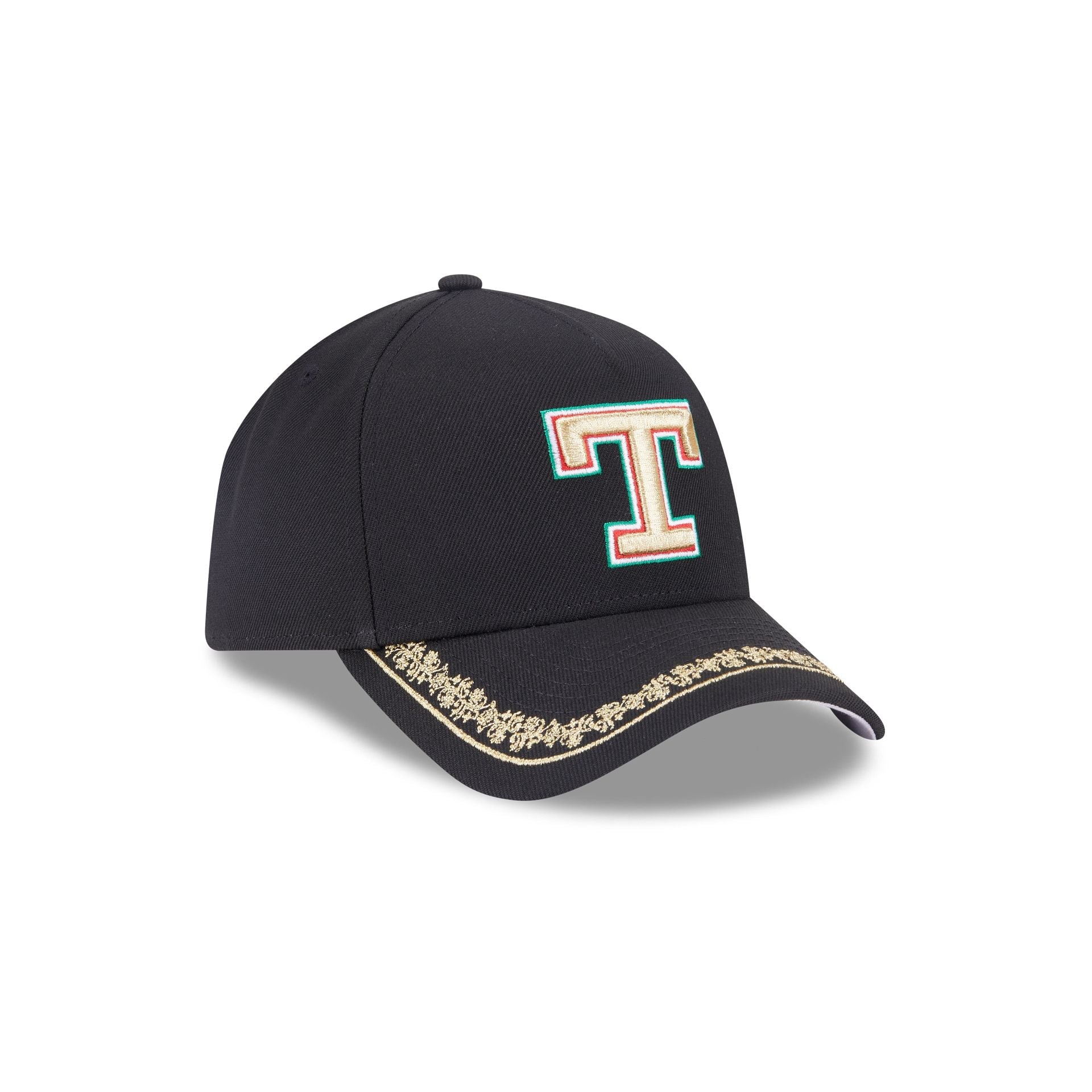 Texas Rangers Ornate Visor 9FORTY A-Frame Snapback Hat