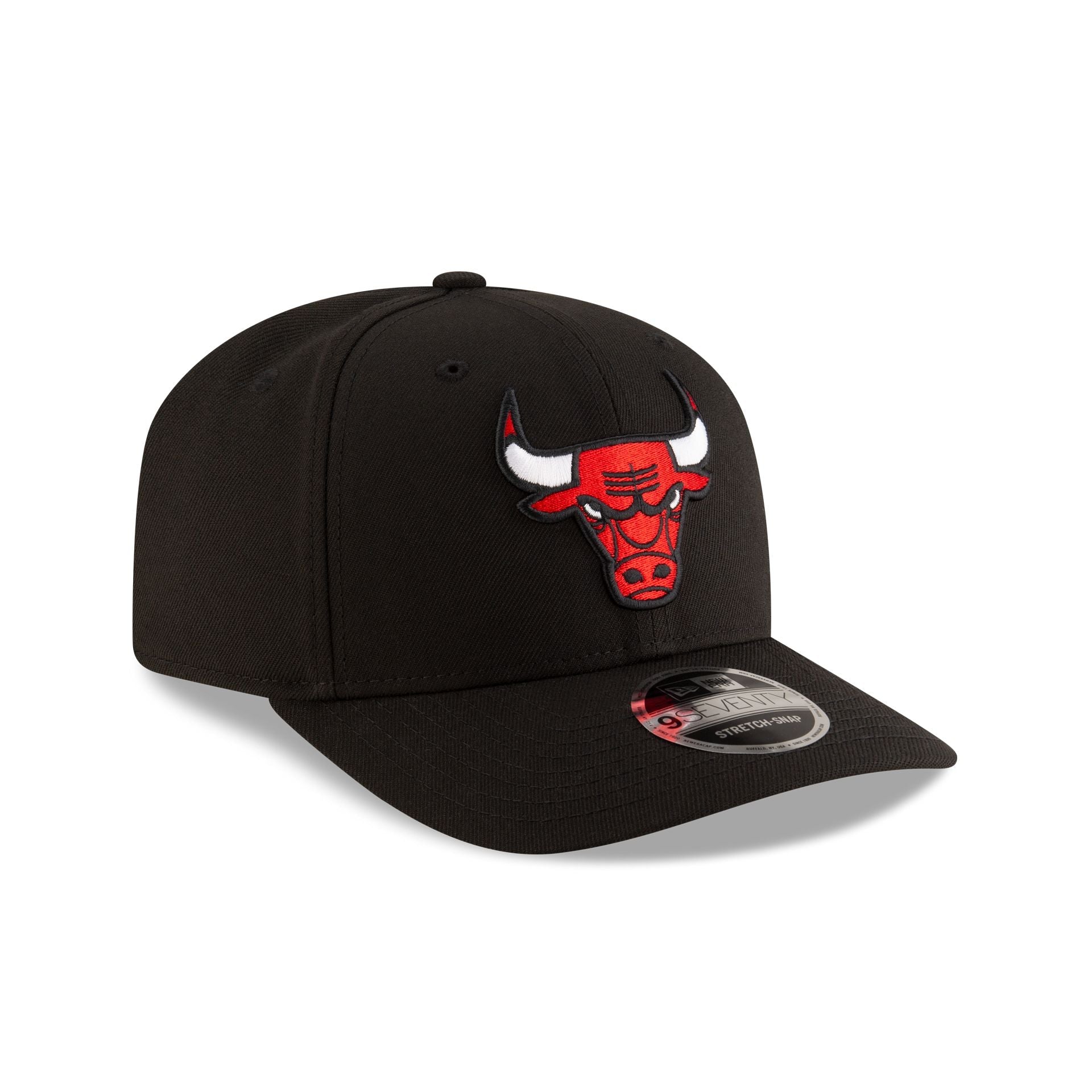 Chicago Bulls Team Black 9SEVENTY Stretch-Snap Hat