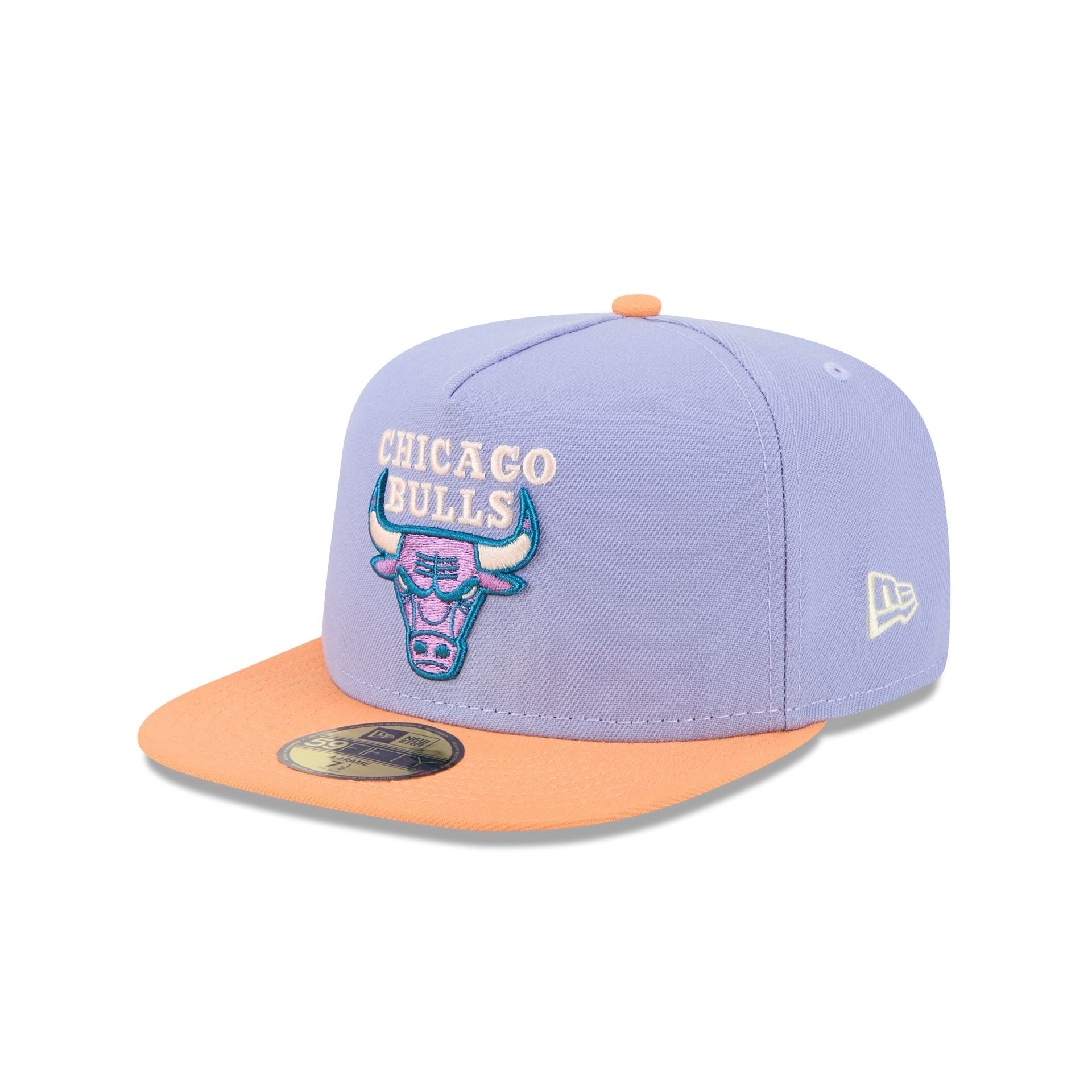 Chicago Bulls Lavender 59FIFTY A-Frame Fitted Hat