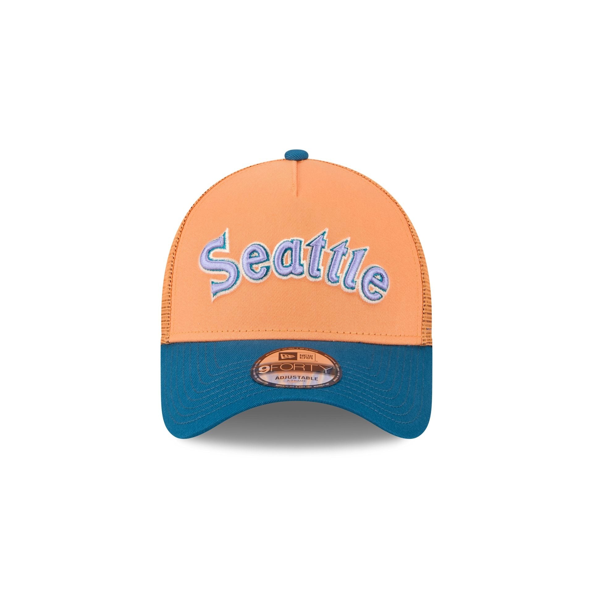 Seattle Mariners Orange Glaze 9FORTY A-Frame Trucker Hat
