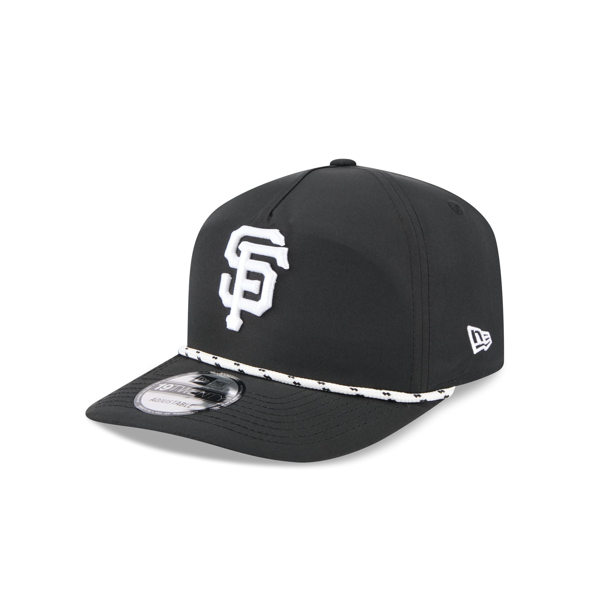 San Francisco Giants Black and White Rope 19TWENTY Snapback Hat