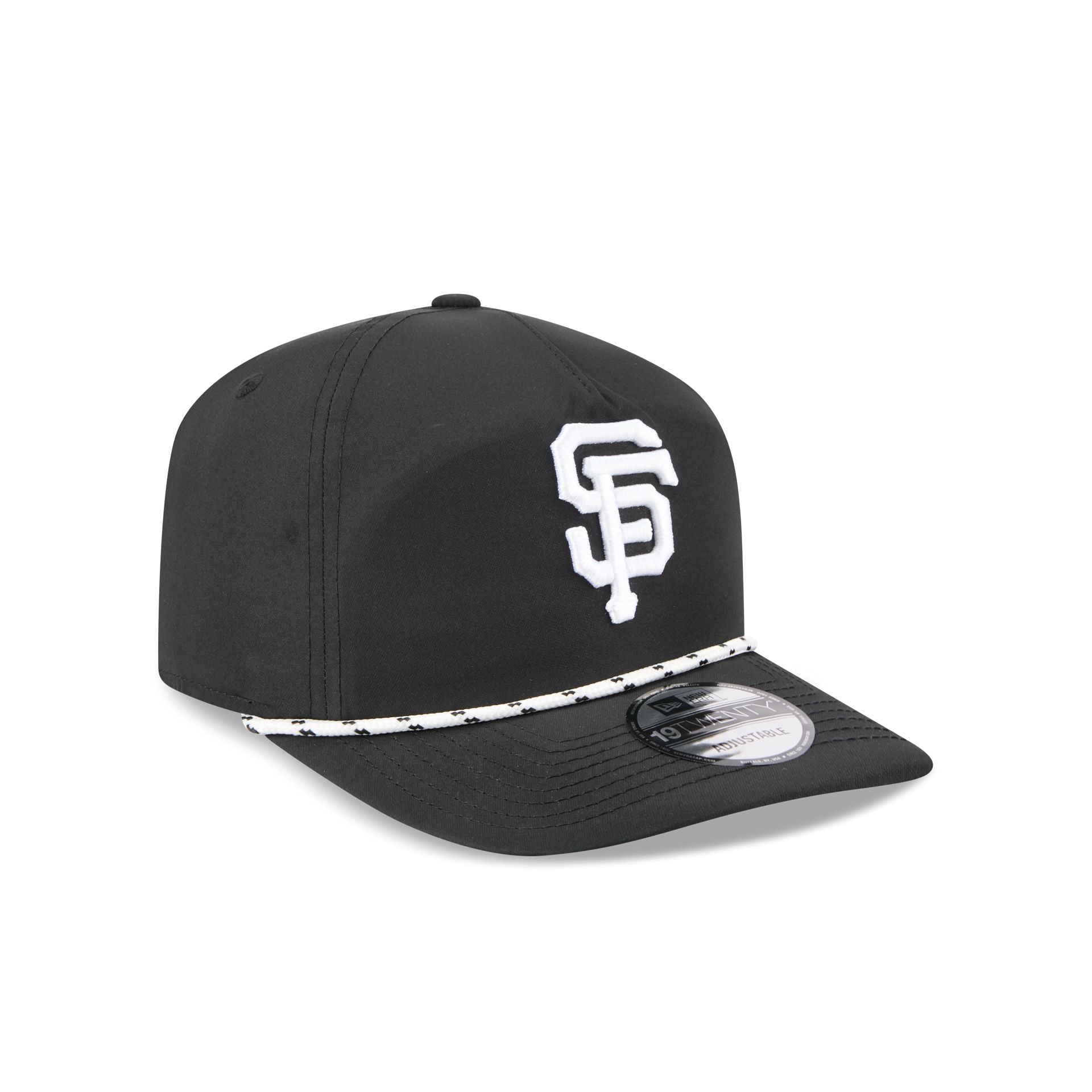 San Francisco Giants Black and White Rope 19TWENTY Snapback Hat