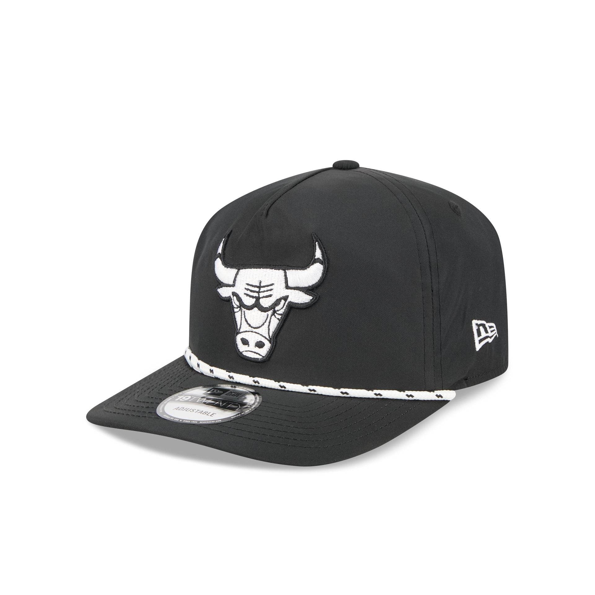 Chicago Bulls Black and White Rope 19TWENTY Snapback Hat