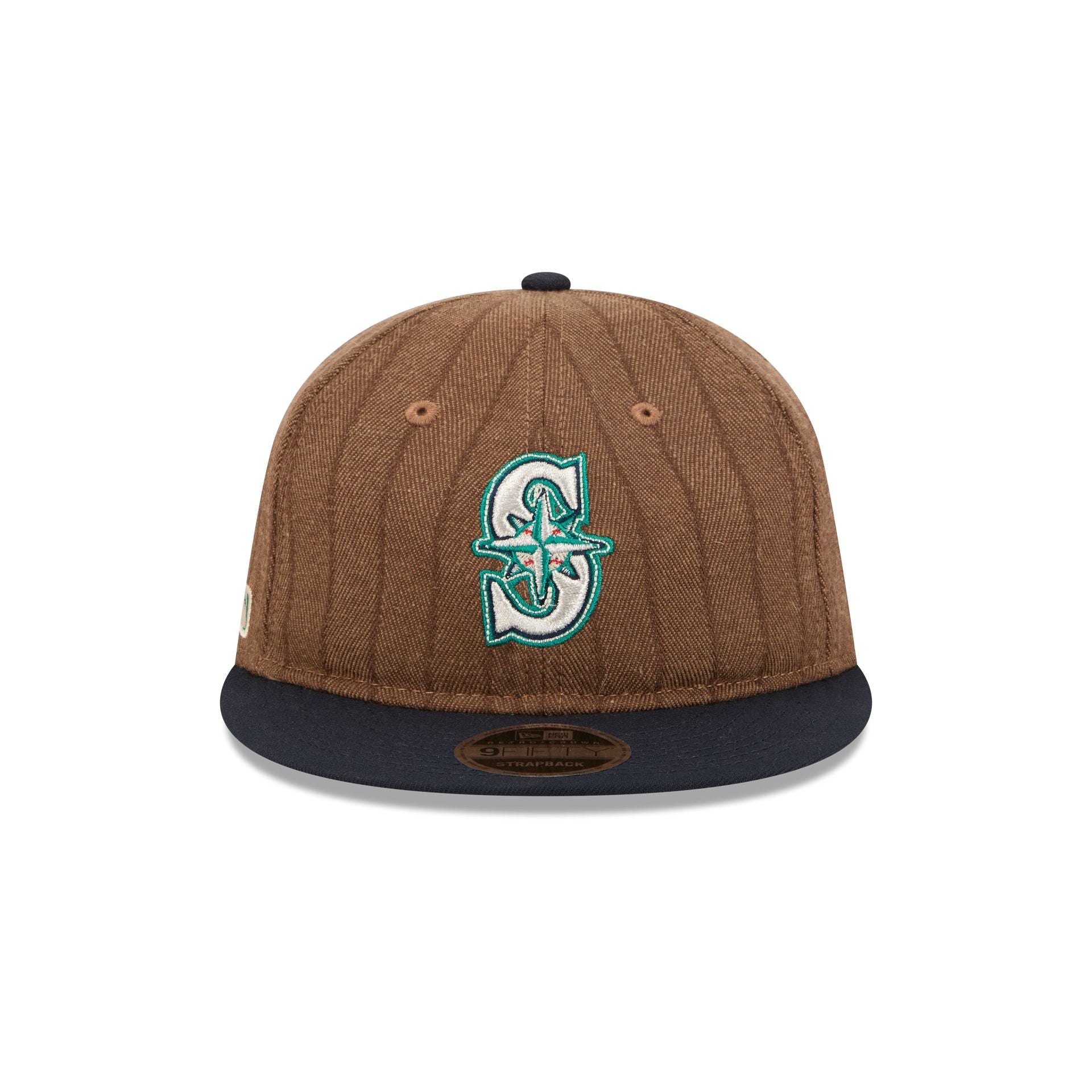 Seattle Mariners Three Looms Wool Pinstripe Retro Crown 9FIFTY Adjustable Hat
