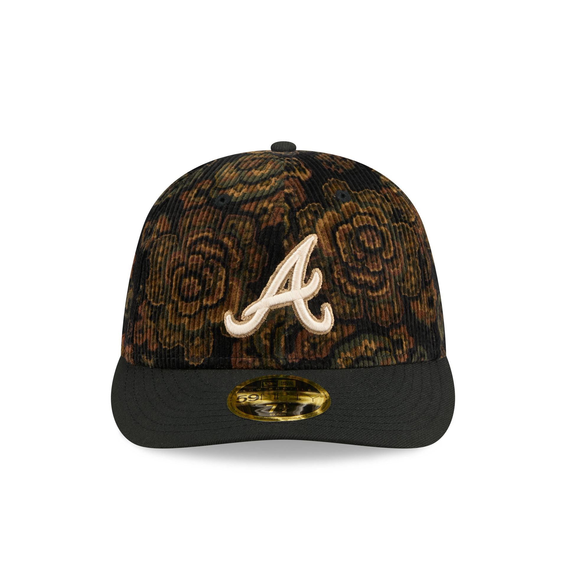 Atlanta Braves Three Looms Floral Cord Low Profile 59FIFTY Fitted Hat