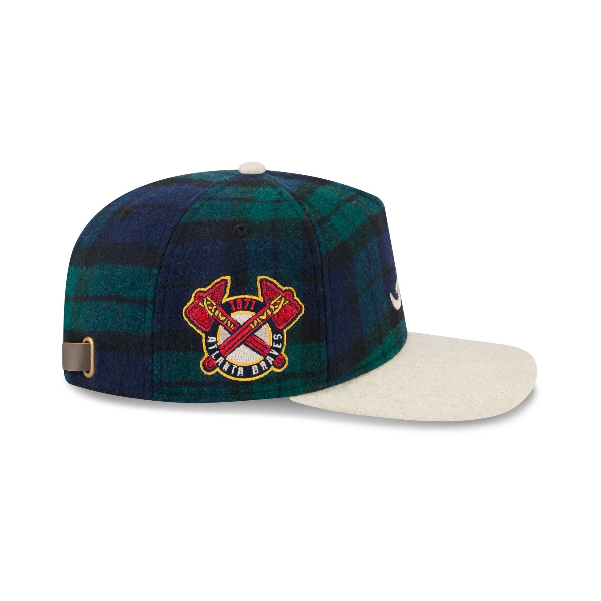 Atlanta Braves Plaid Letterman 19TWENTY Adjustable Hat