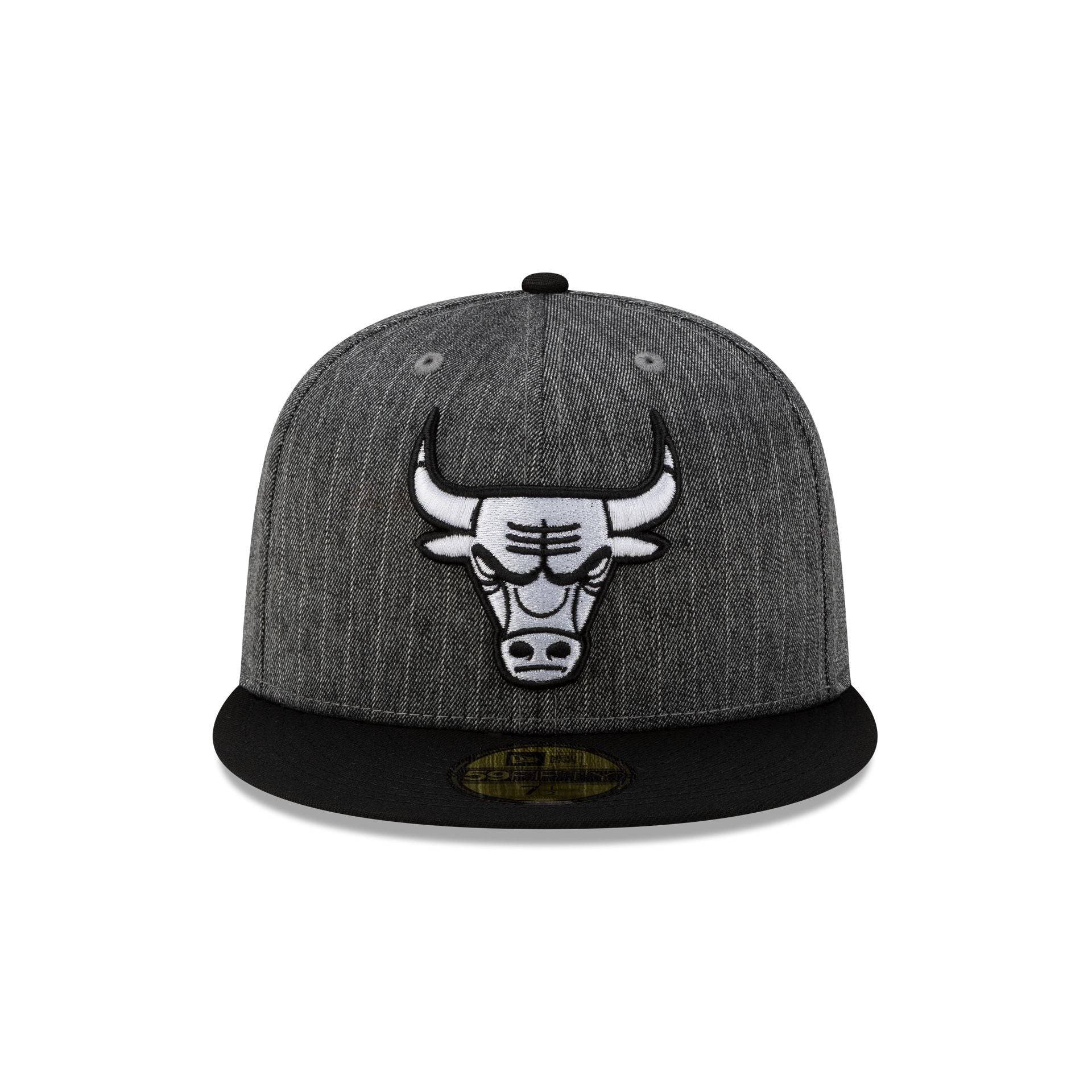 Just Caps Black Pinstripe Chicago Bulls 59FIFTY Fitted Hat