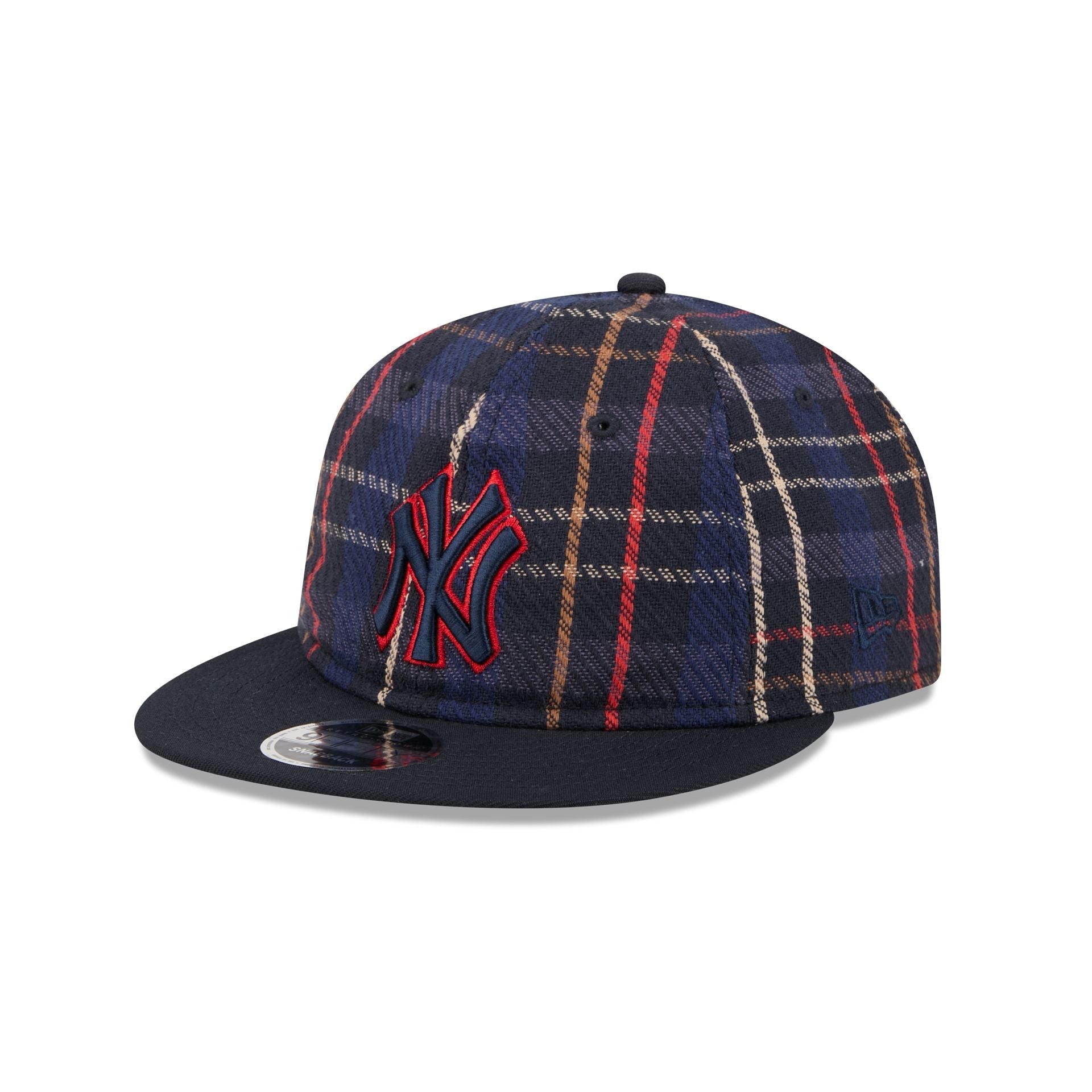 New York Yankees Grunge Plaid Retro Crown 9FIFTY Adjustable Hat