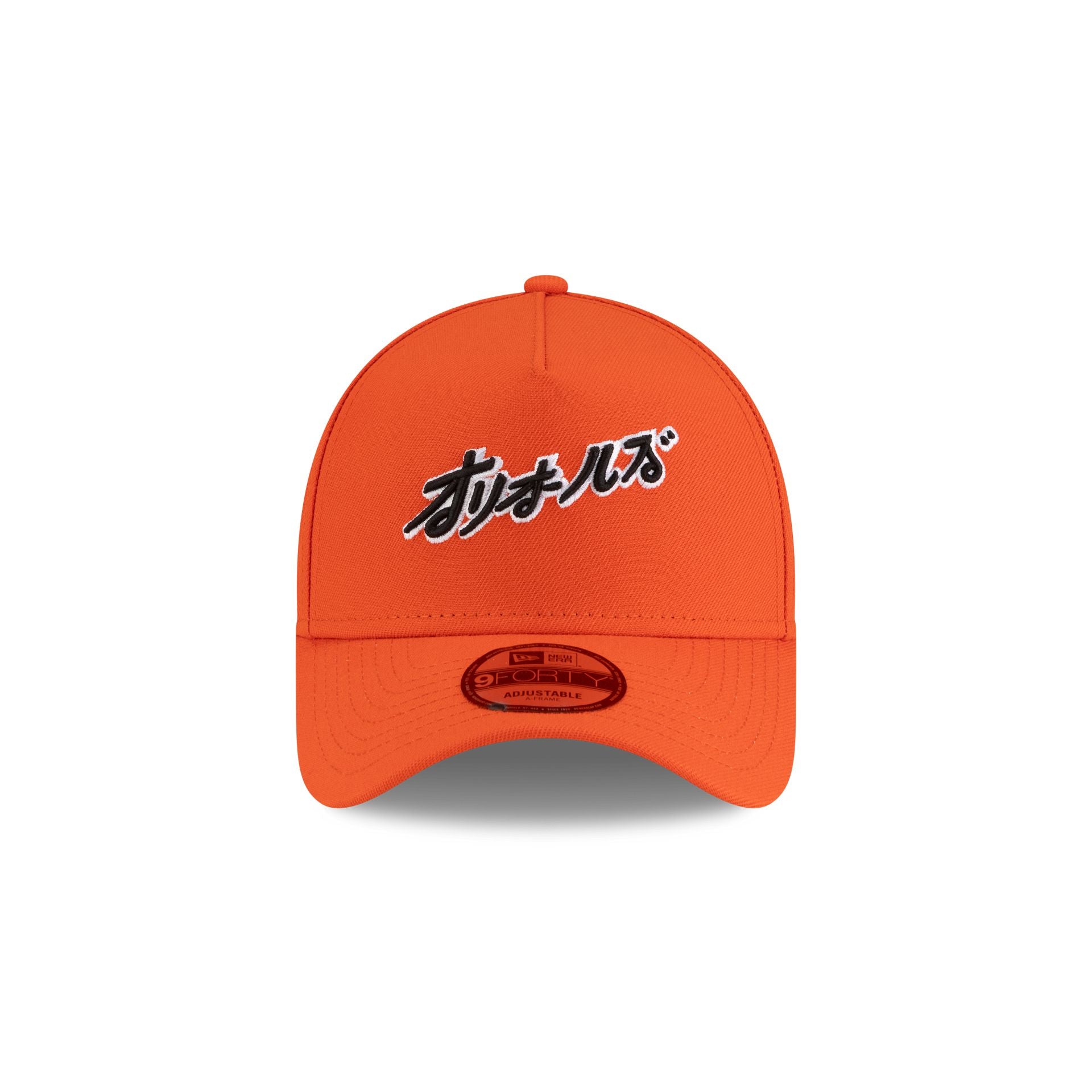 Hyperfly Katakana x Baltimore Orioles Orange9FORTY A-Frame Snapback Hat