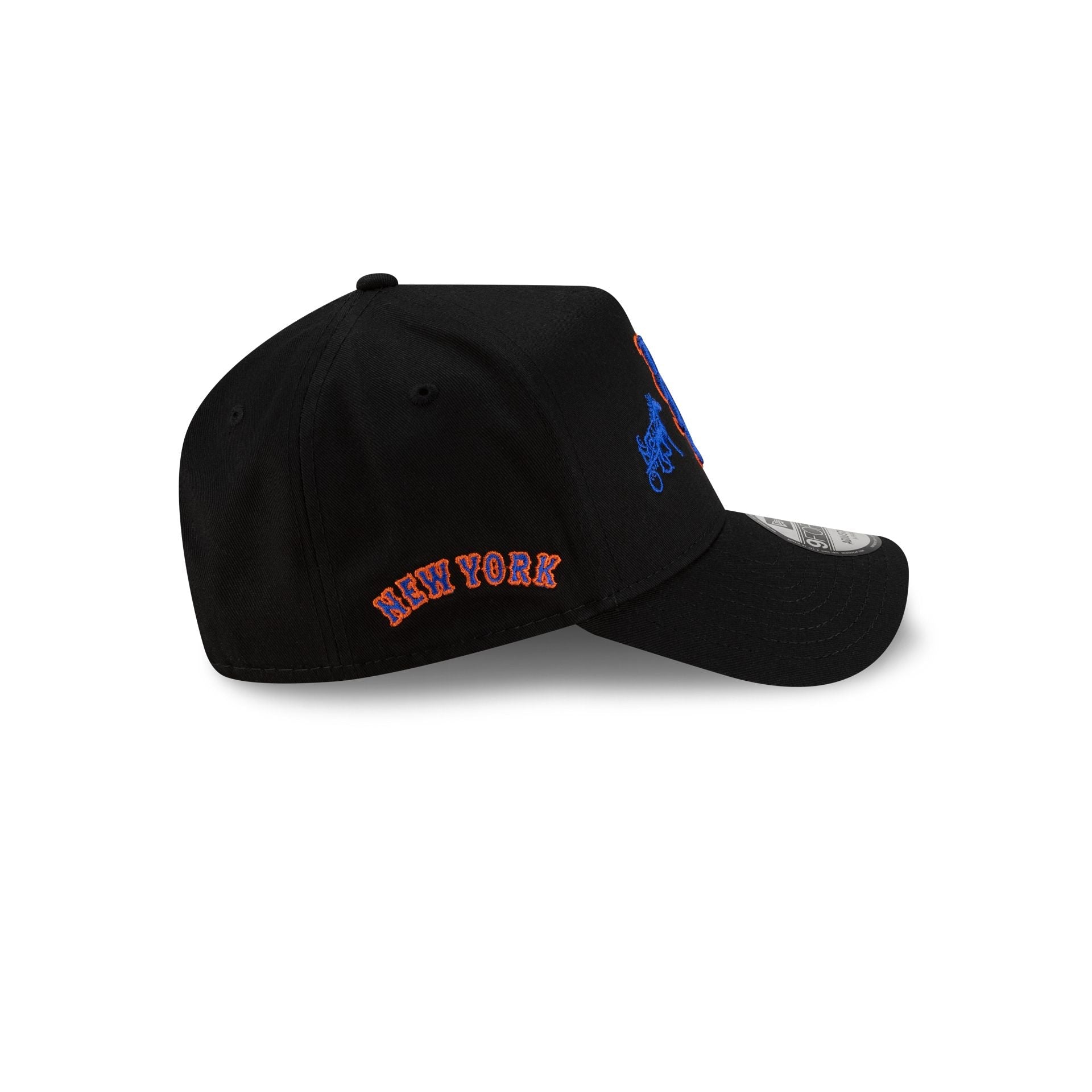 Siegelman Stable x New York Mets Black 9FORTY A-Frame Snapback Hat