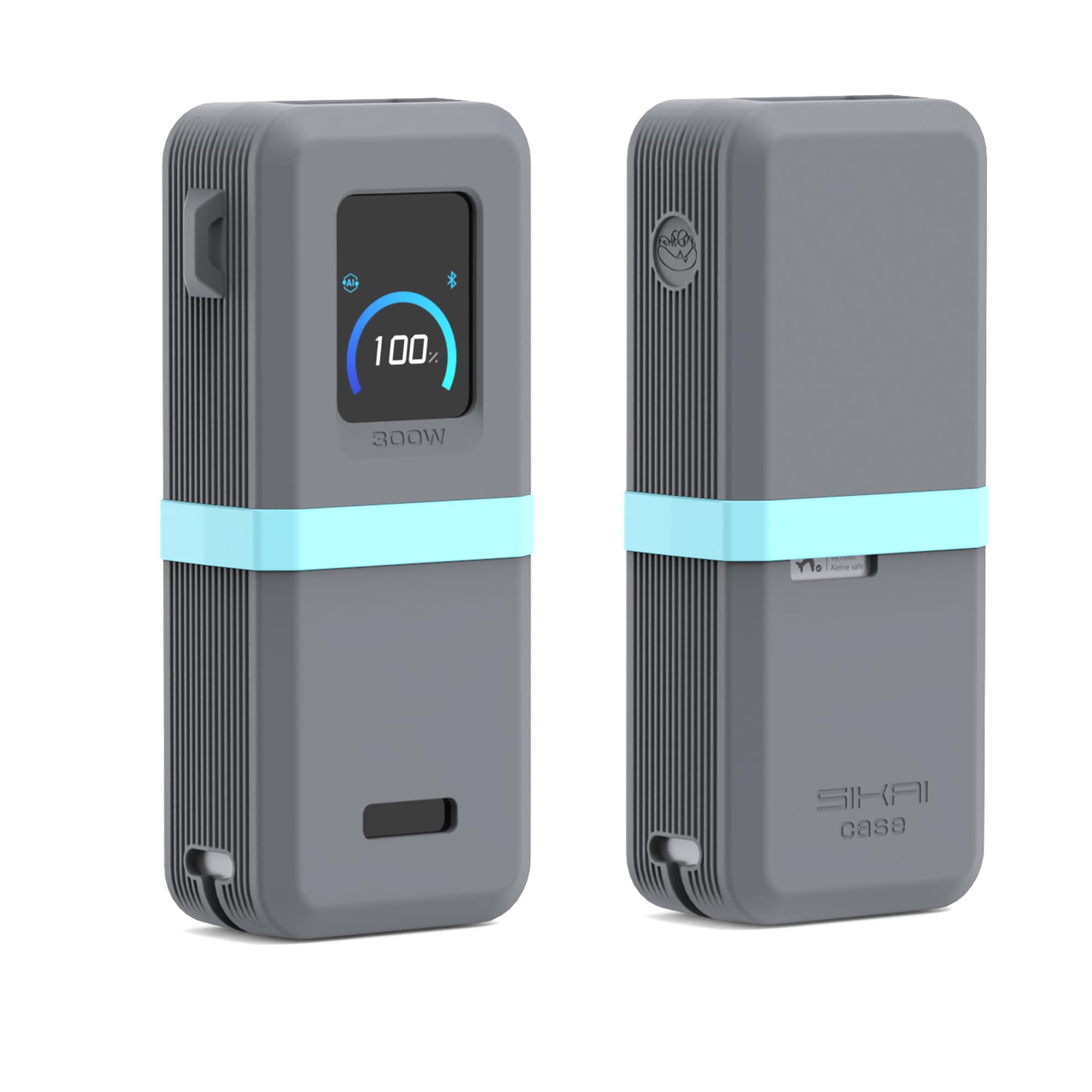 Silicone Protective Case for 26250mAh 300W Power Bank Gray Case Only