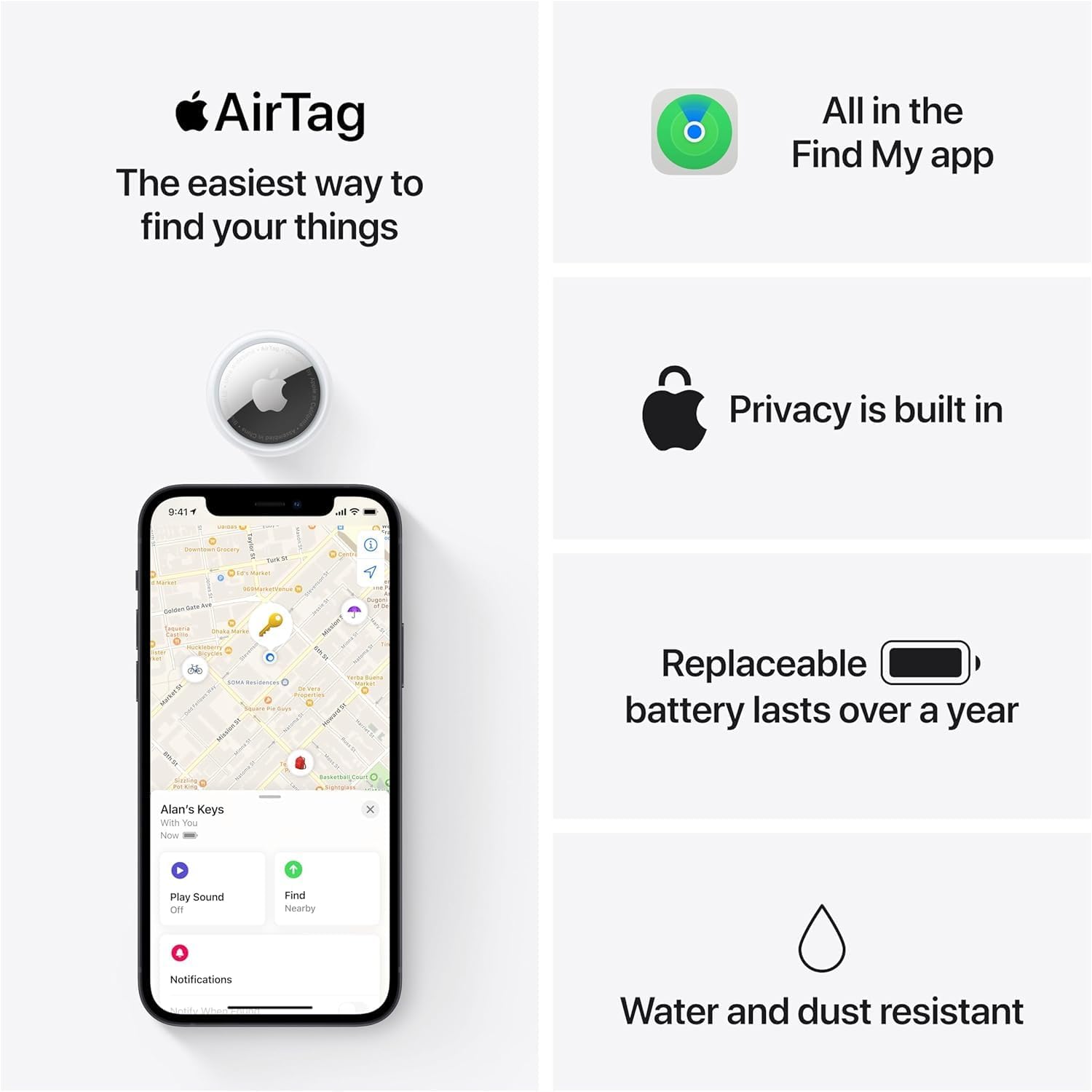 Apple Airtag 4 Pack Key Ring