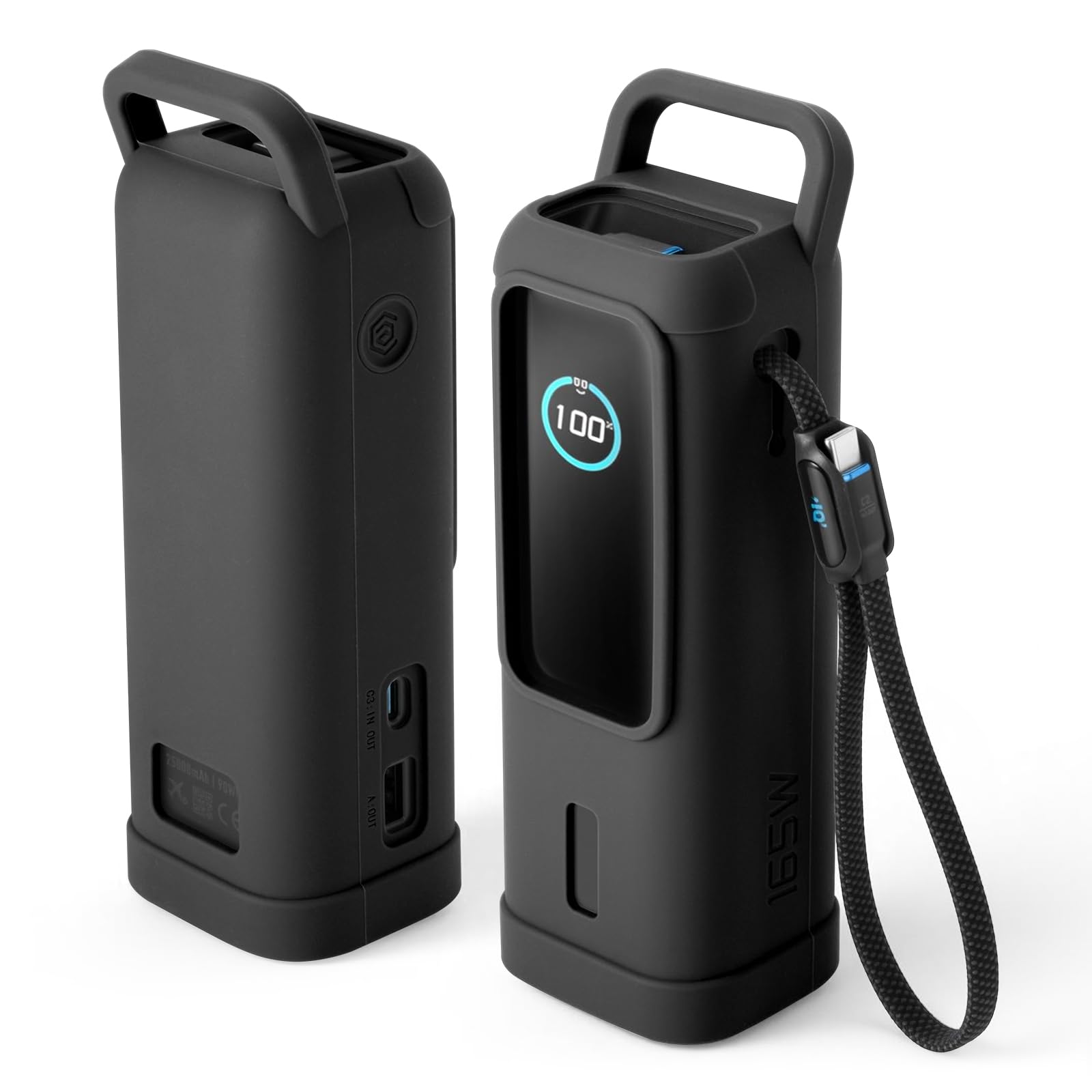 Silicone Protective Case for 25000mAh 165W Laptop Power Bank Blue Case Only