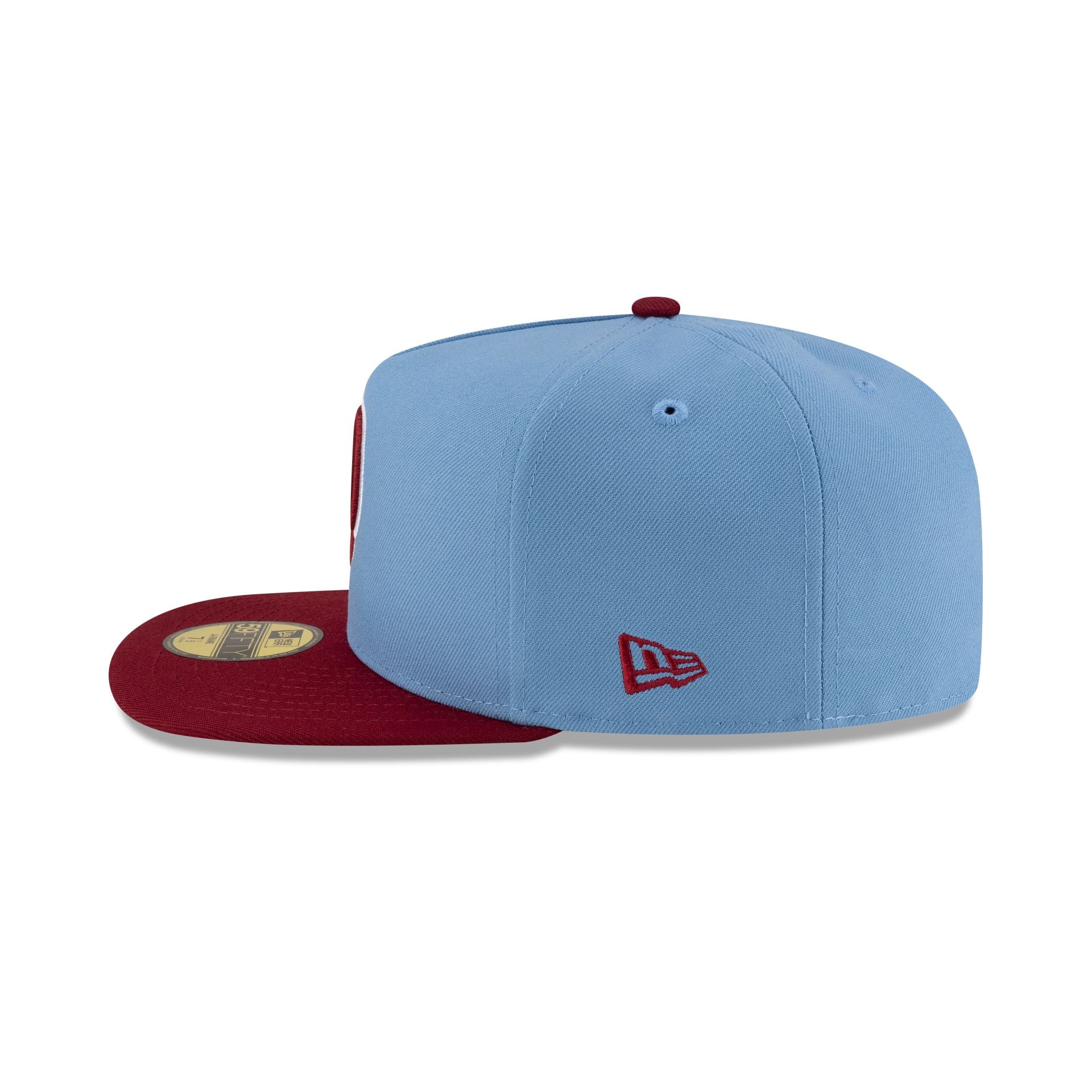 Just Caps Sky Blue Philadelphia Phillies 59FIFTY A-Frame Fitted Hat