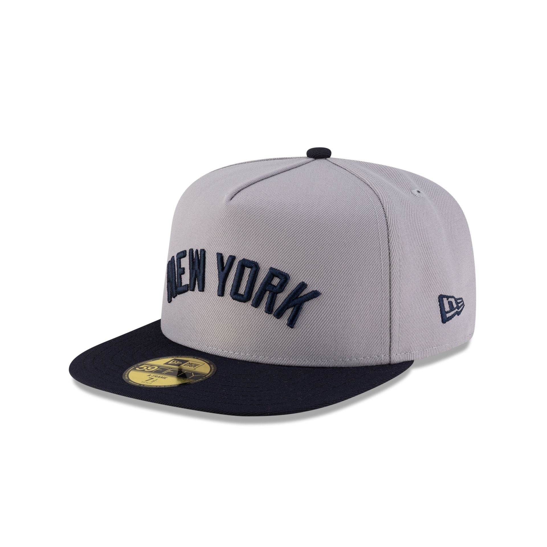 Just Caps League Sidepatch Gray New York Yankees 59FIFTY A-Frame Fitted Hat