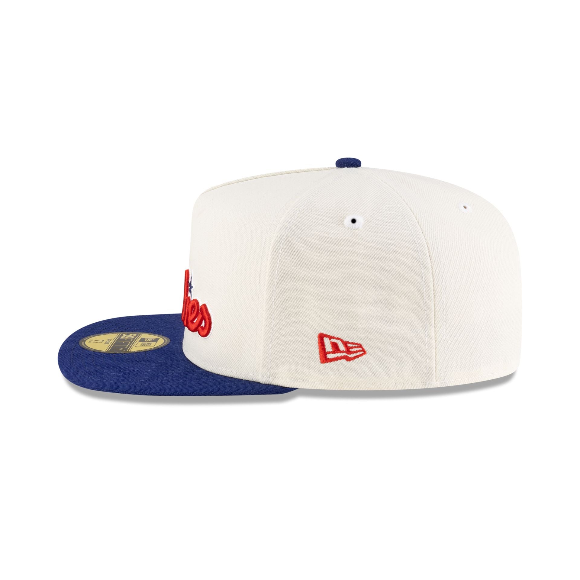 Just Caps League Sidepatch Chrome White Philadelphia Phillies 59FIFTY A-Frame Fitted Hat