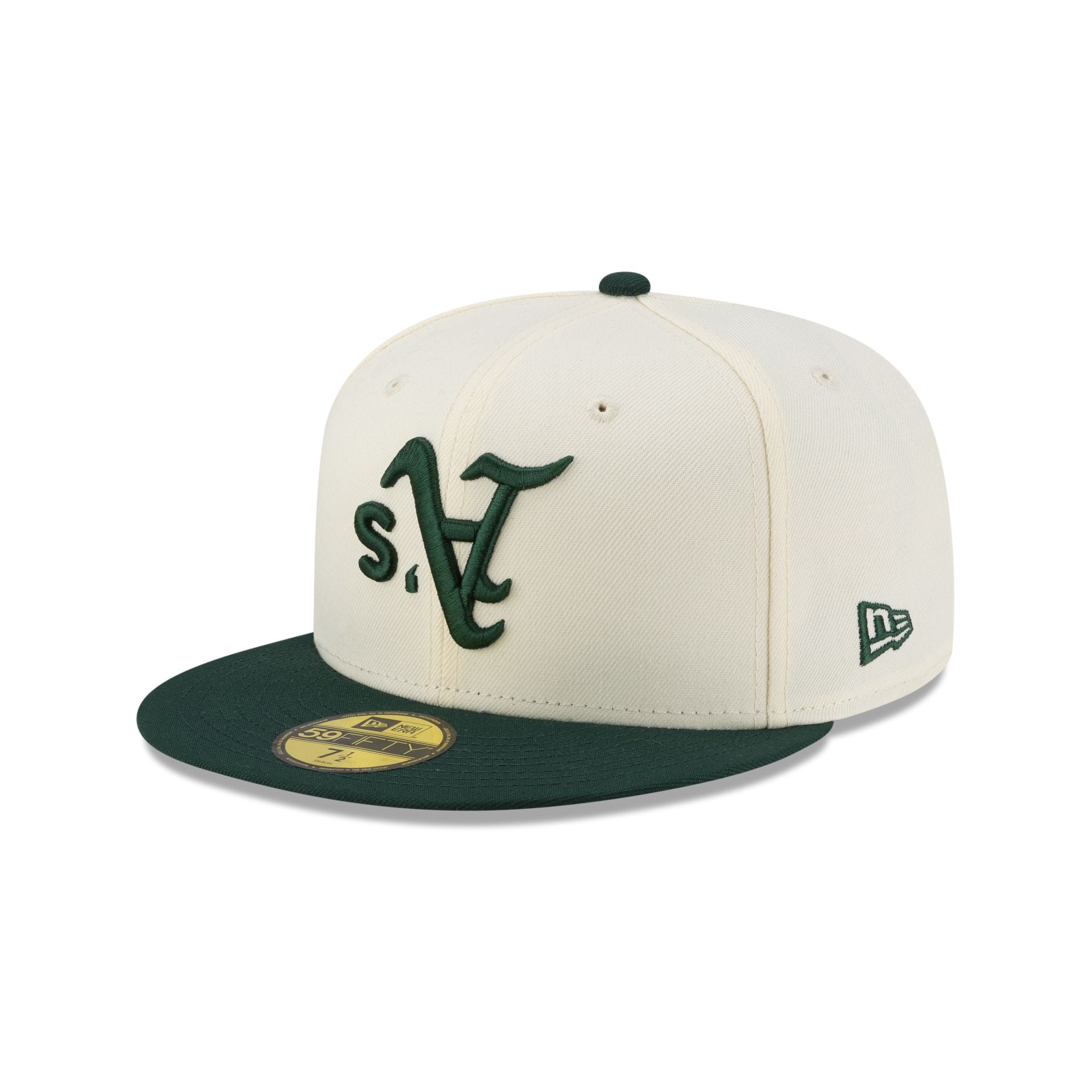 Athletics Upside Down Logo Chrome 59FIFTY Fitted Hat
