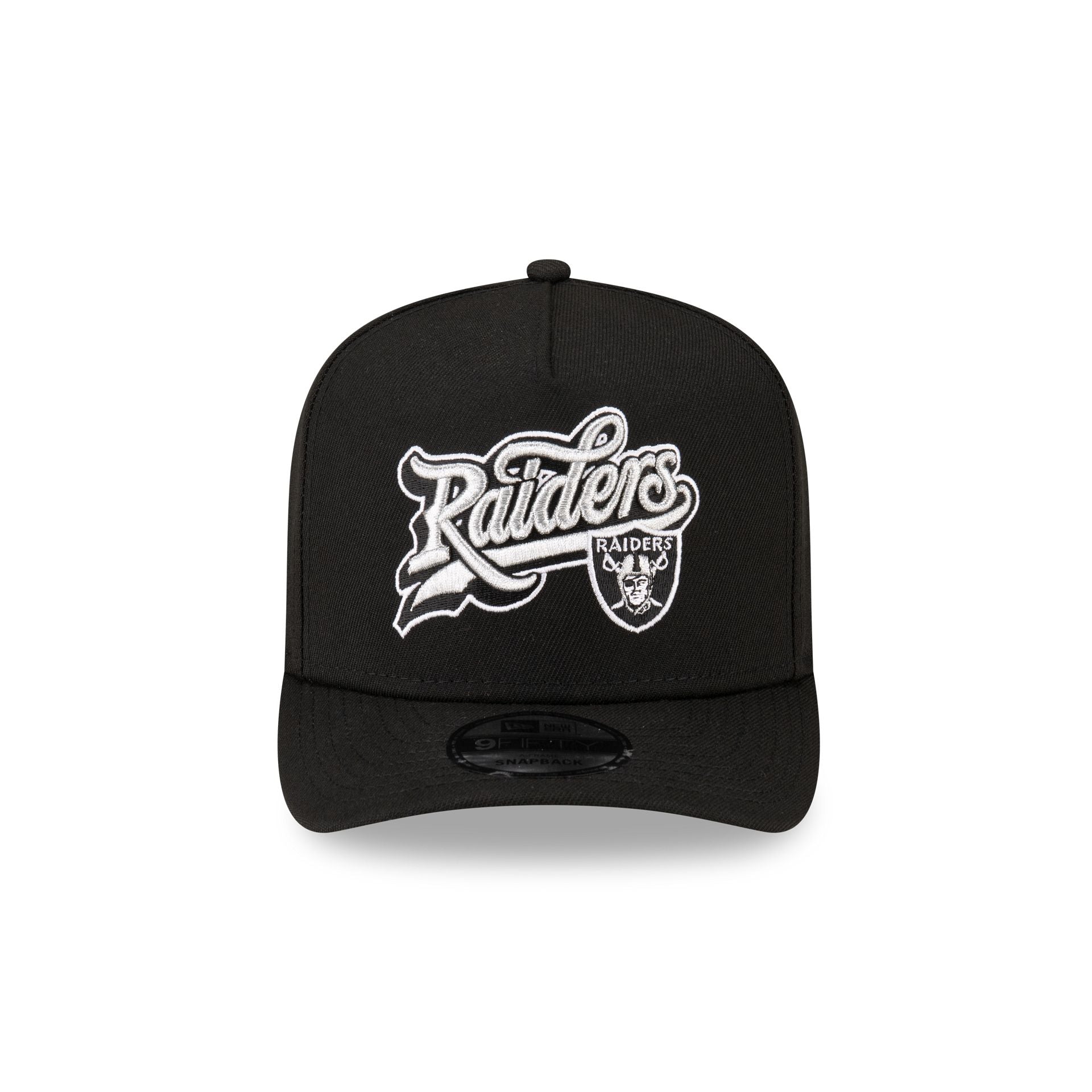 Born x Raised x Las Vegas Raiders Script Black 9FIFTY A-Frame Snapback Hat