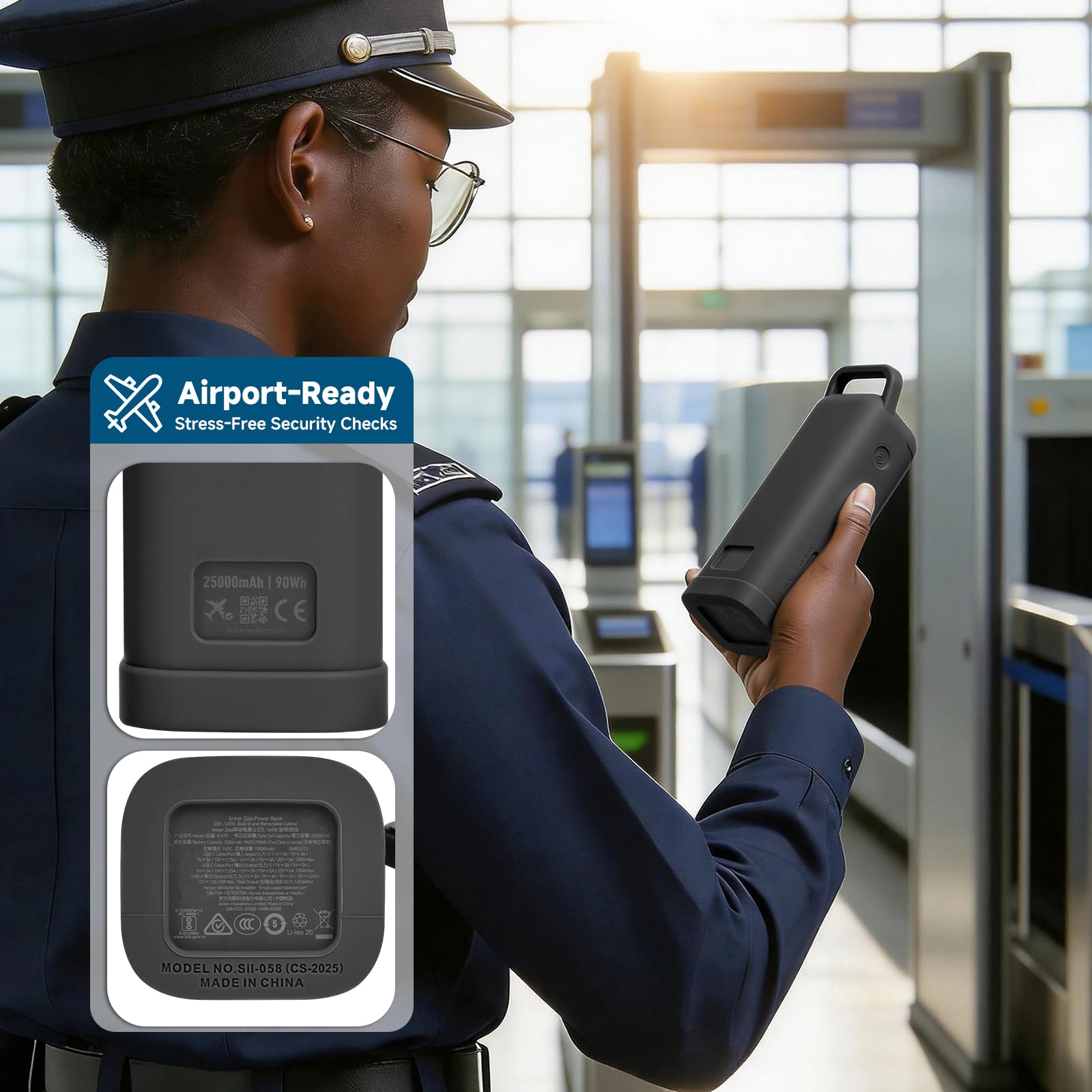 Silicone Protective Case for 25000mAh 165W Laptop Power Bank Blue Case Only