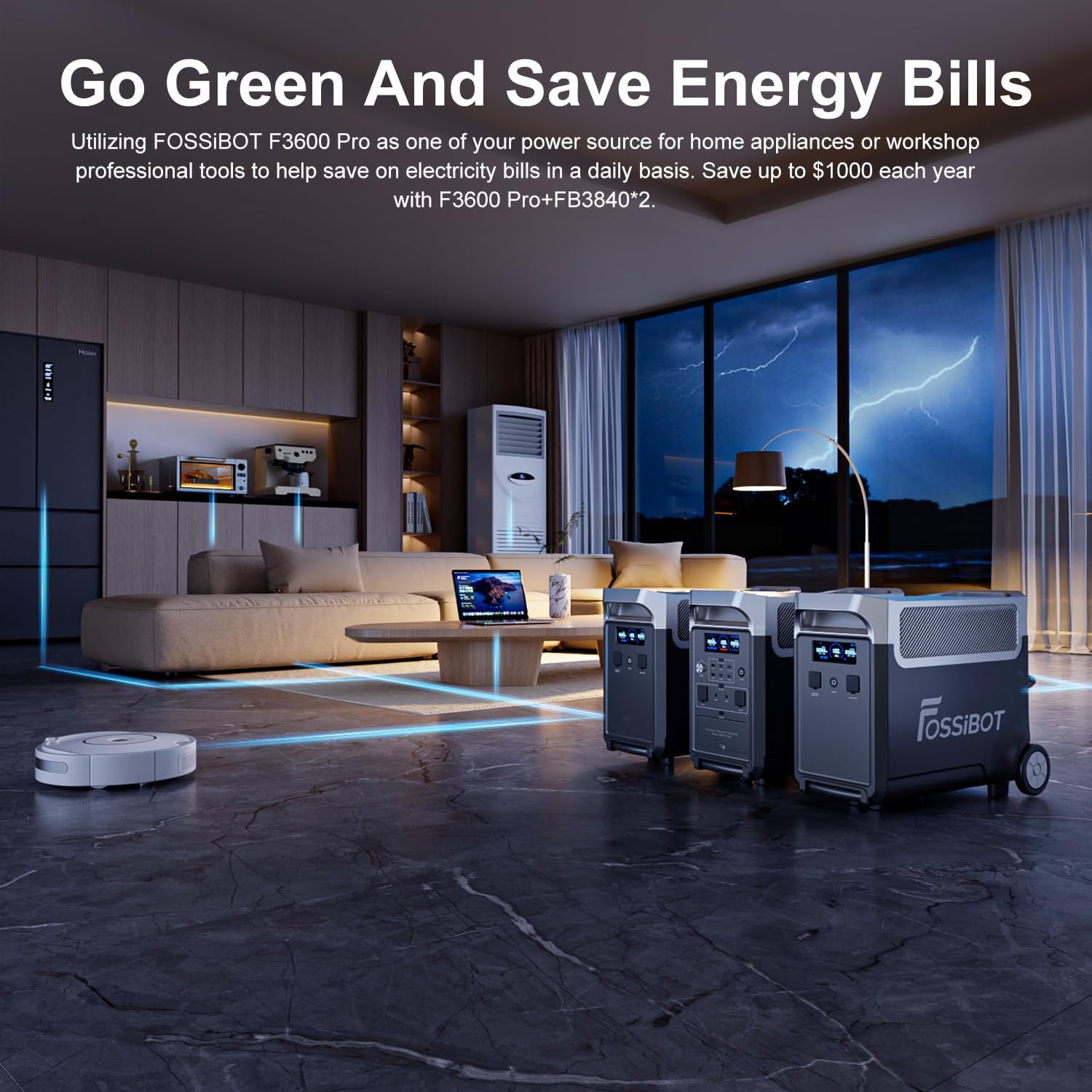 FOSSiBOT F3600 Pro Portable Power Station | 3600W 3840Wh