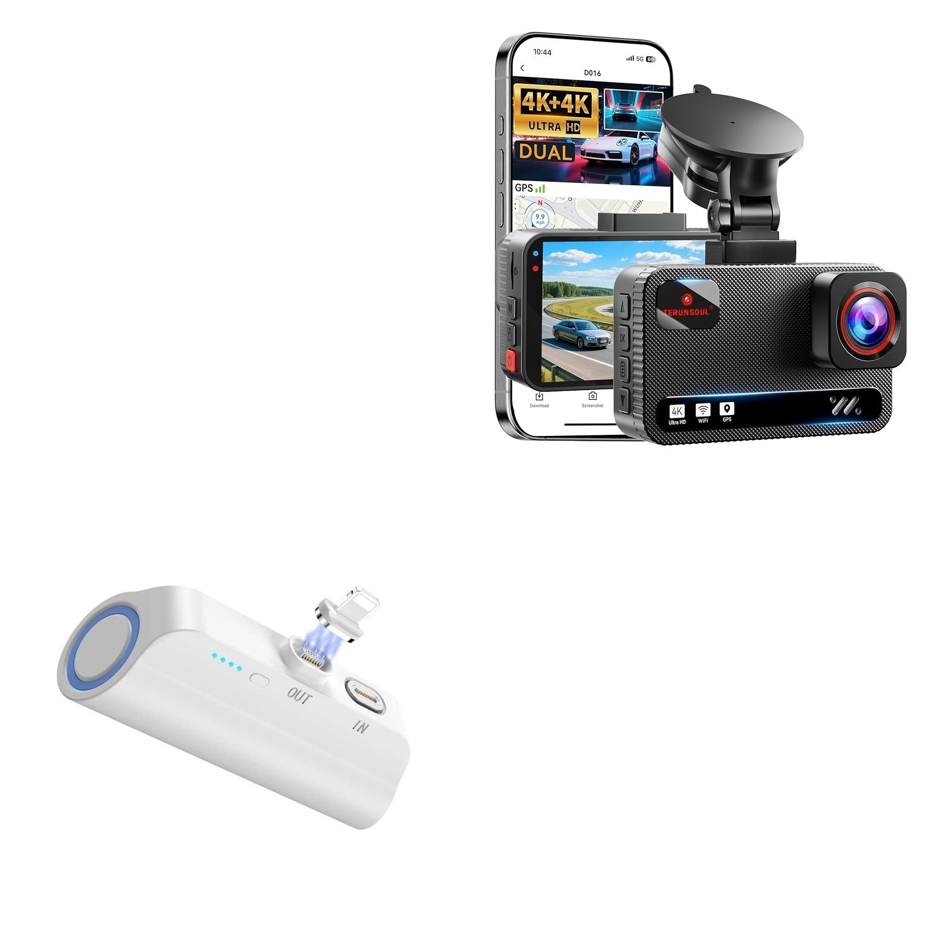 MagnetoBoost 3000mAh Portable Power Bank Winter White