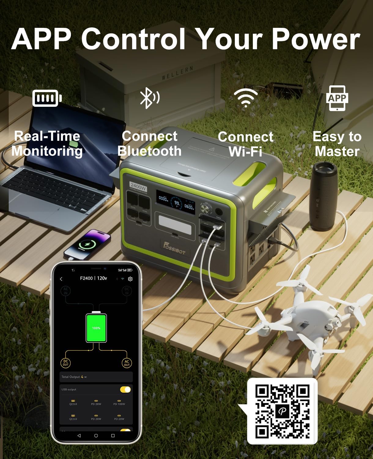 FOSSiBOT F2400 Portable Power Station | 2400W 2048Wh