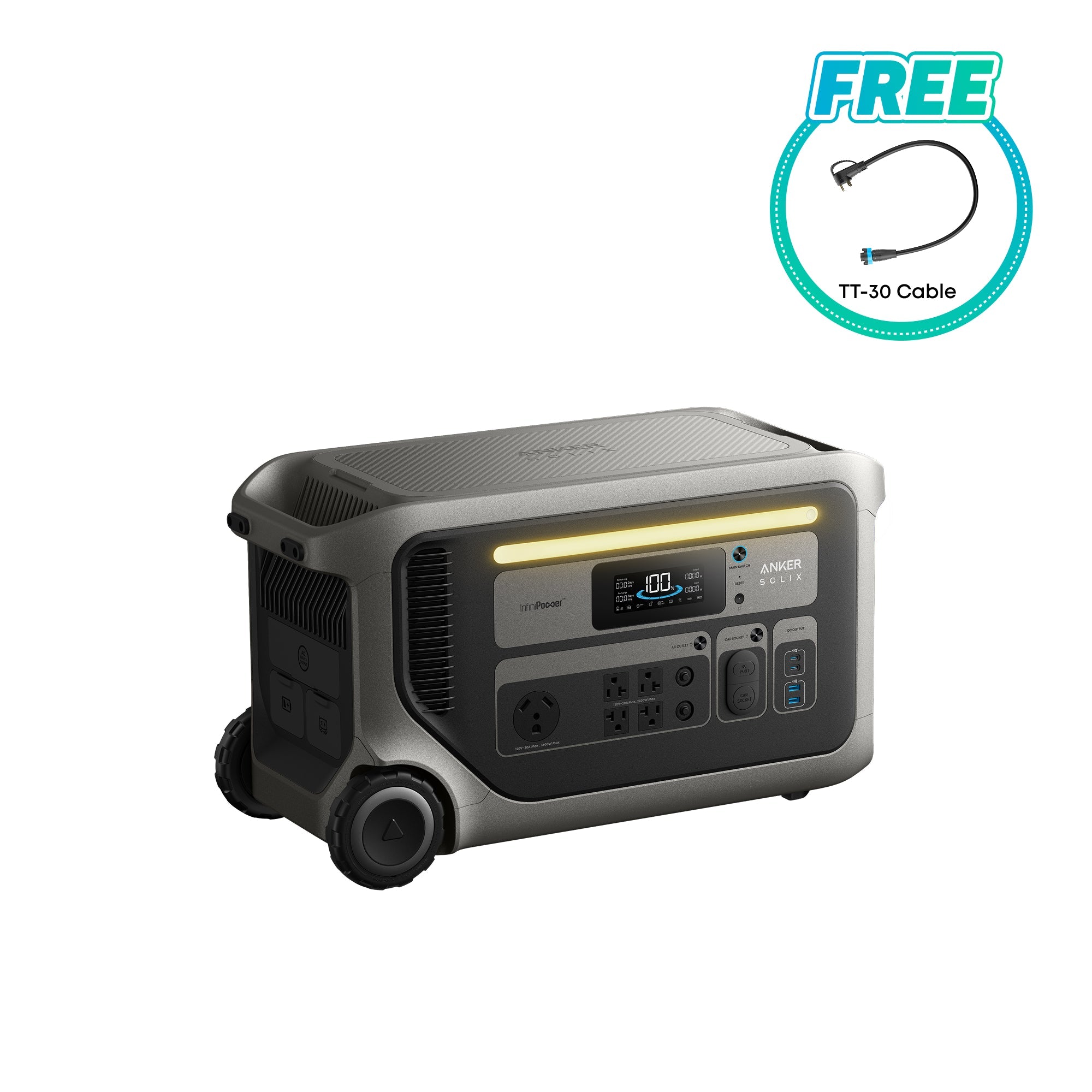 Anker SOLIX F3000 Power Station + FREE TT-30 cable