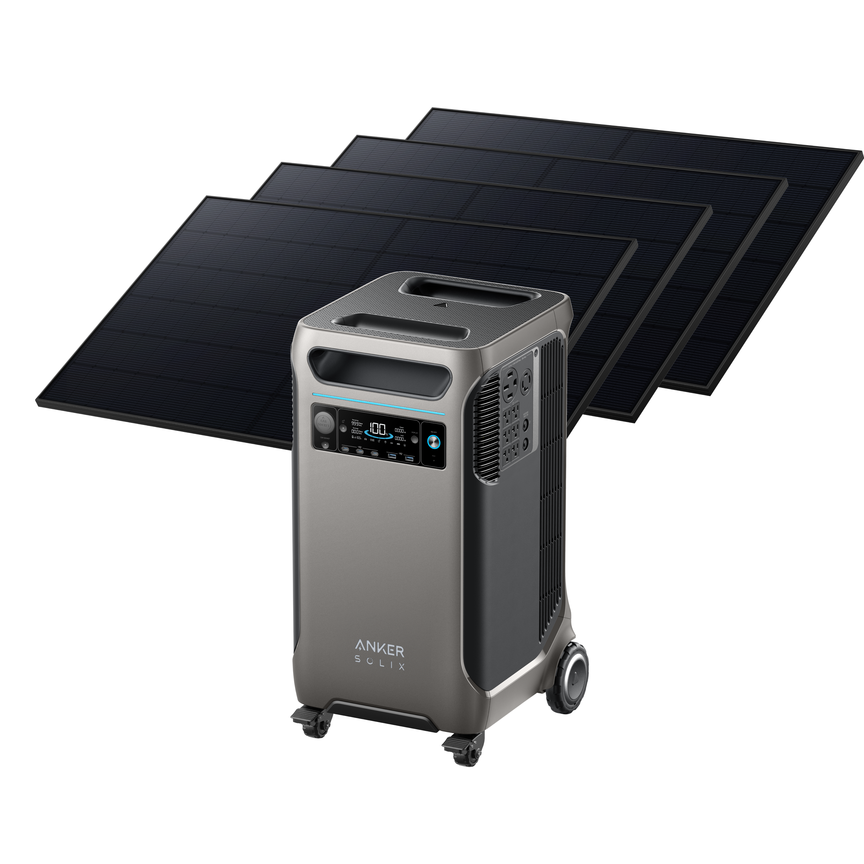 Anker Solix F3800 + 410W Rigid Solar Panels + FREE Protective Cover