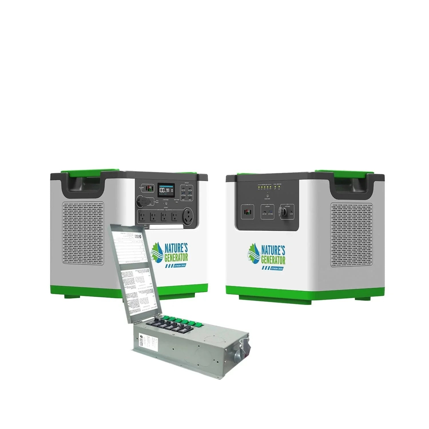 Nature's Generator Lithium 3600 Solar Generator and Transfer Switch