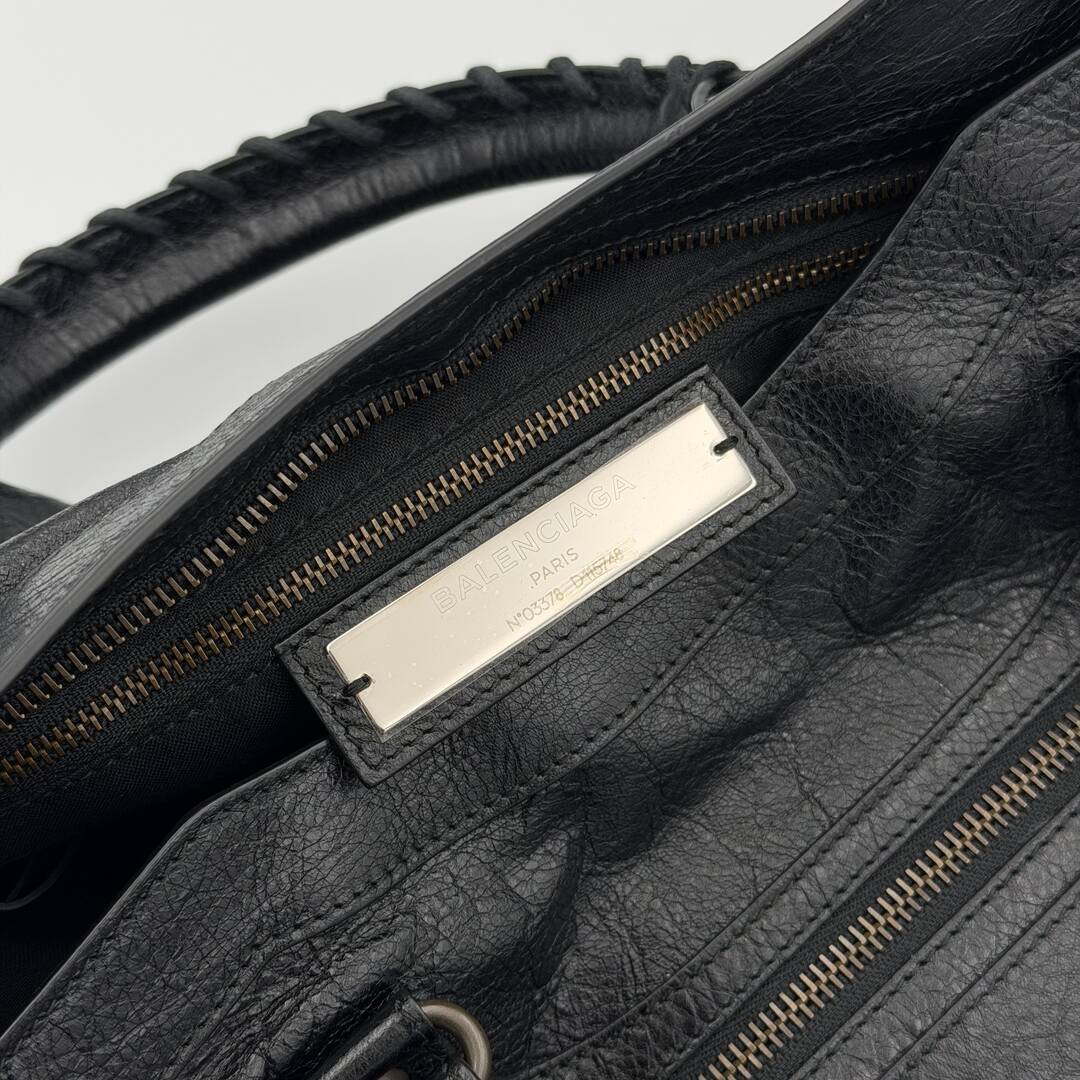 2016 Balenciaga The City Leather Black Bag