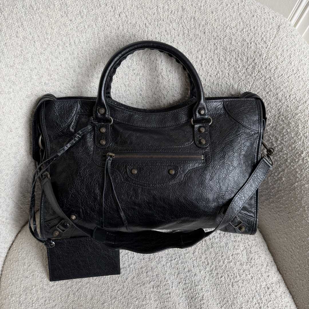 2016 Balenciaga The City Leather Black Bag
