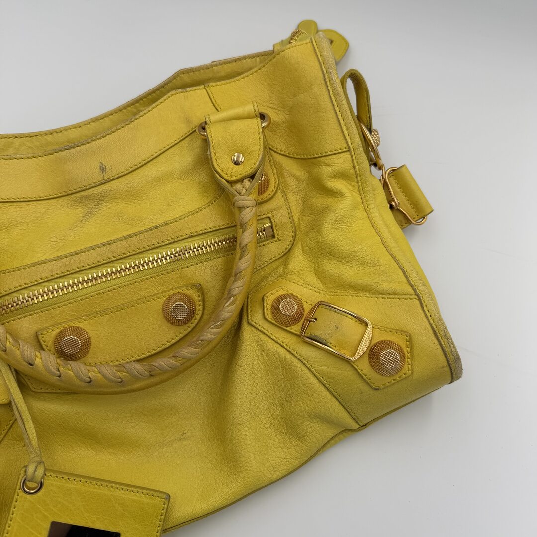 2011 Balenciaga The Giant City 21 Yellow Bag