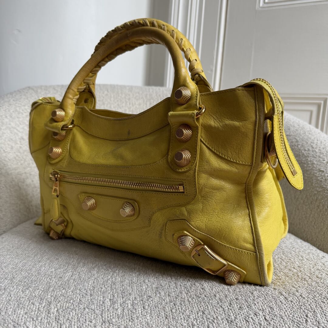 2011 Balenciaga The Giant City 21 Yellow Bag