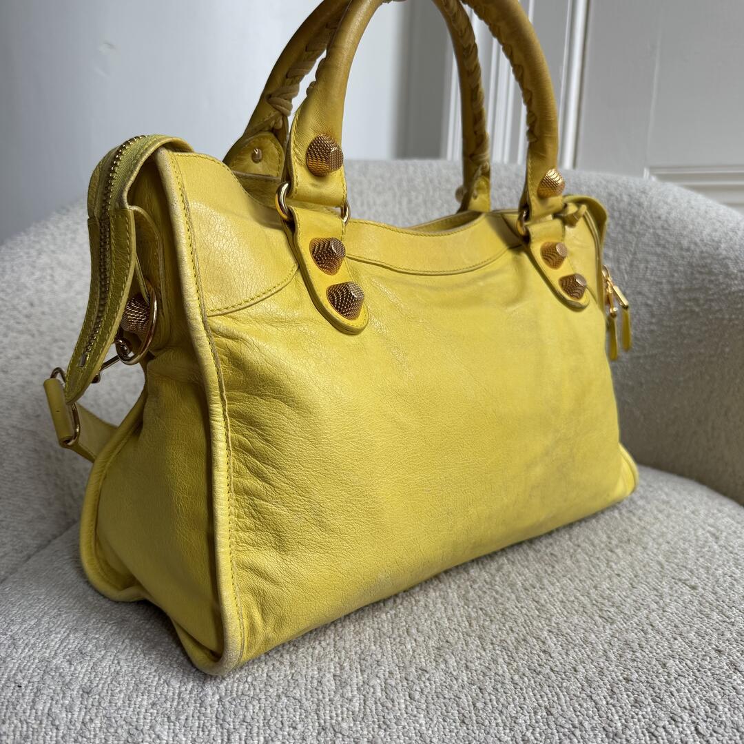 2011 Balenciaga The Giant City 21 Yellow Bag