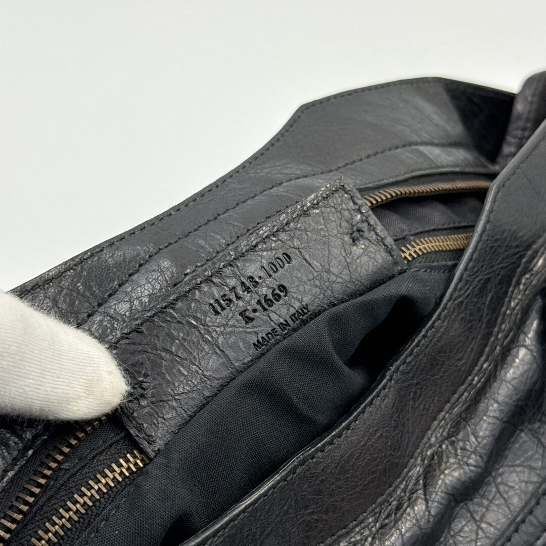 2012 Balenciaga The City Leather Black Bag