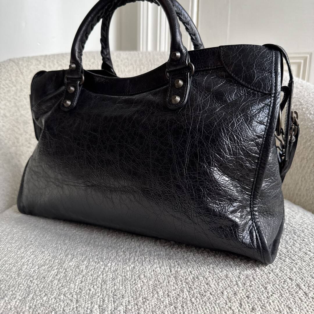 2012 Balenciaga The City Leather Black Bag