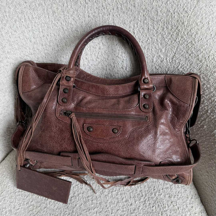 2010 Brown Leather City Handbag