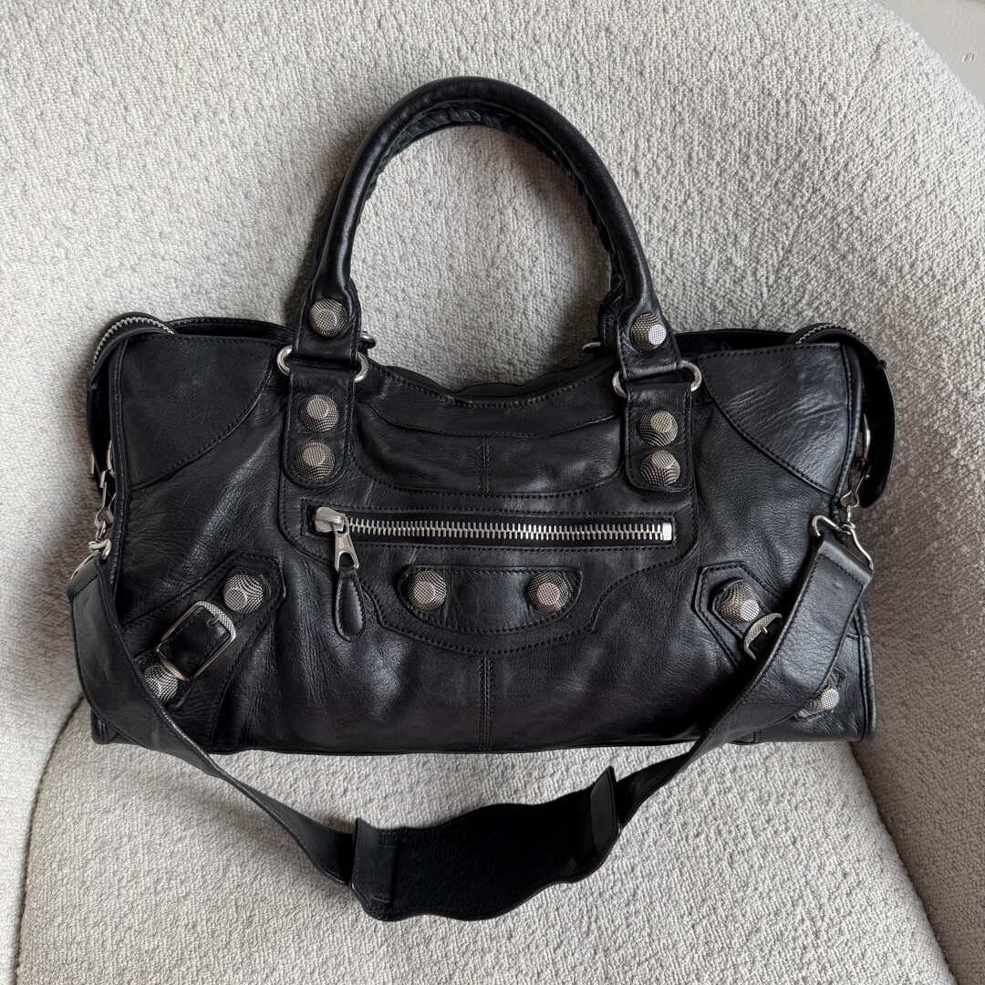 2009 Balenciaga The Giant City Leather Black Bag