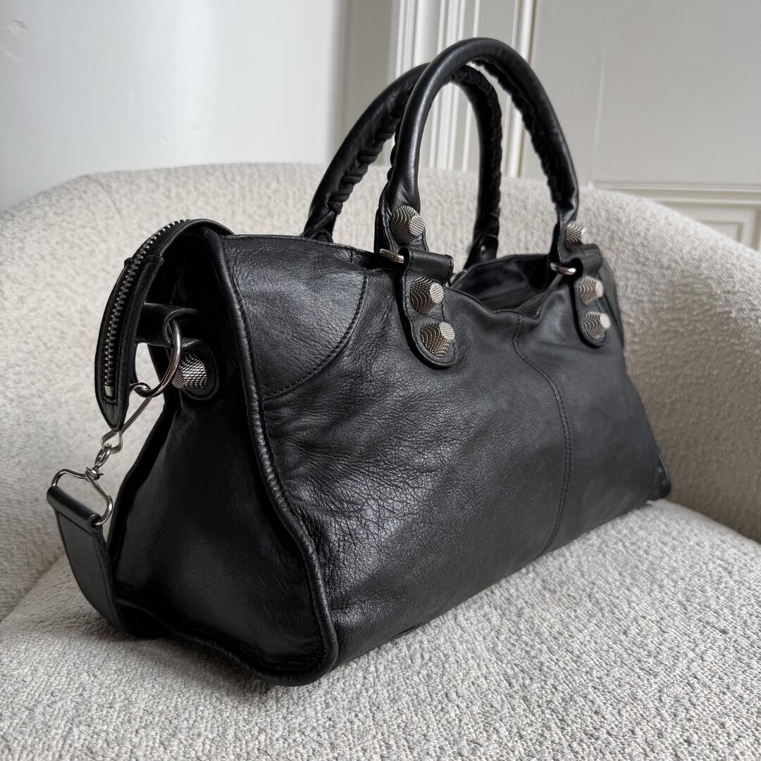 2009 Balenciaga The Giant City Leather Black Bag