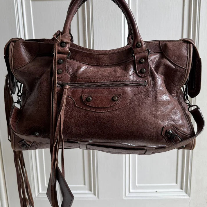2010 Brown Leather City Handbag