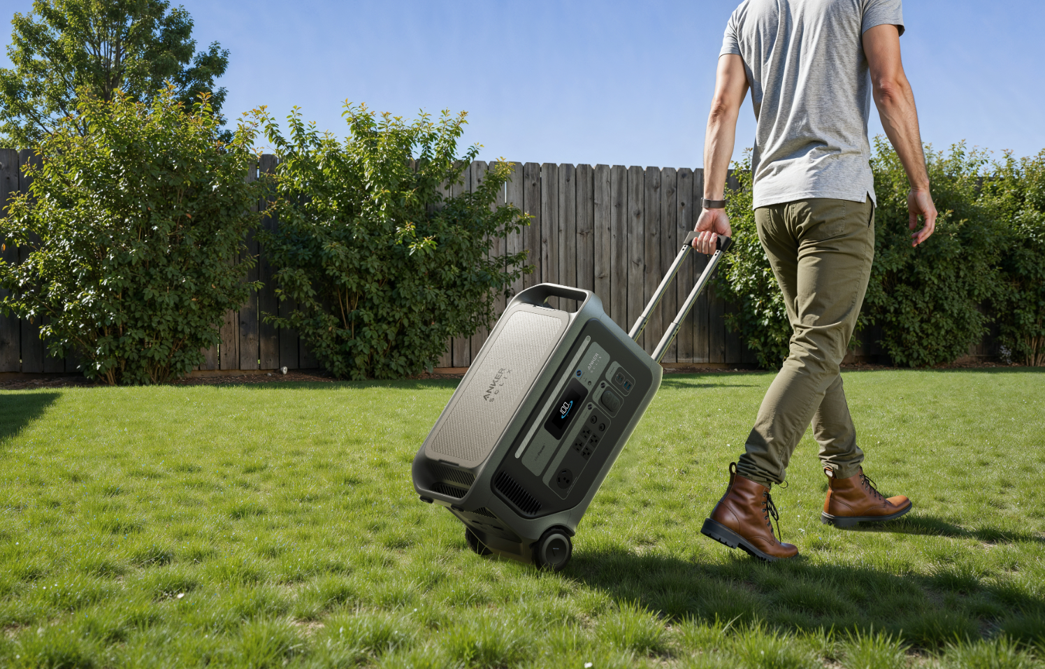 Anker SOLIX F3000 Power Station + 200W Portable Solar Panel + FREE 120V Generator Input Adapter