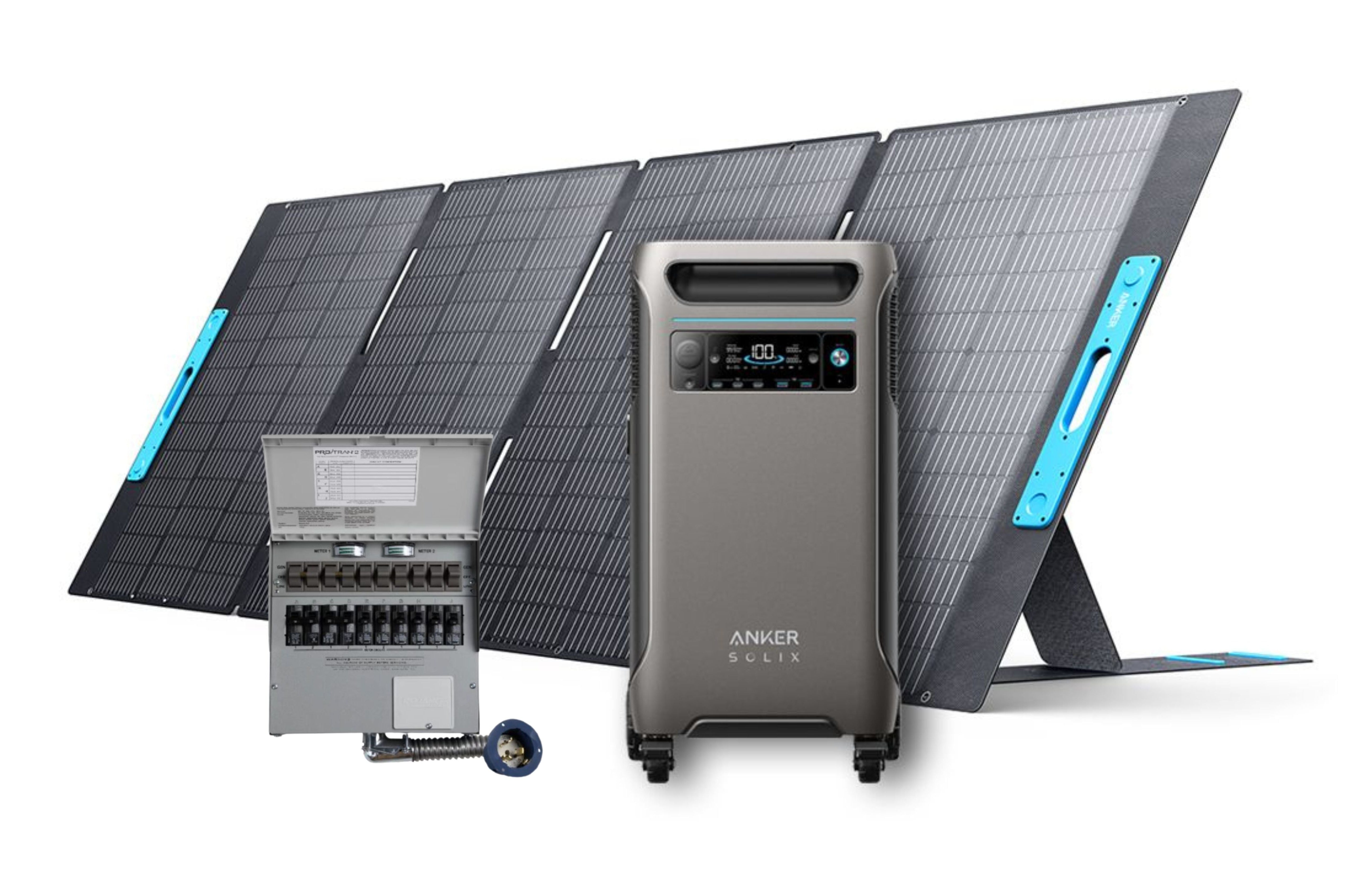Anker SOLIX F3800 + Transfer Switch Kit + PS400 Solar Panel 400W + FREE Protective Cover