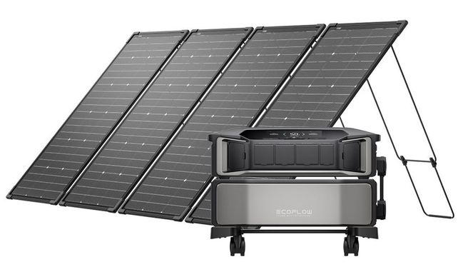Ecoflow Delta Pro Ultra with 4x 125W Bifacial Modular Solar Panels - 500W