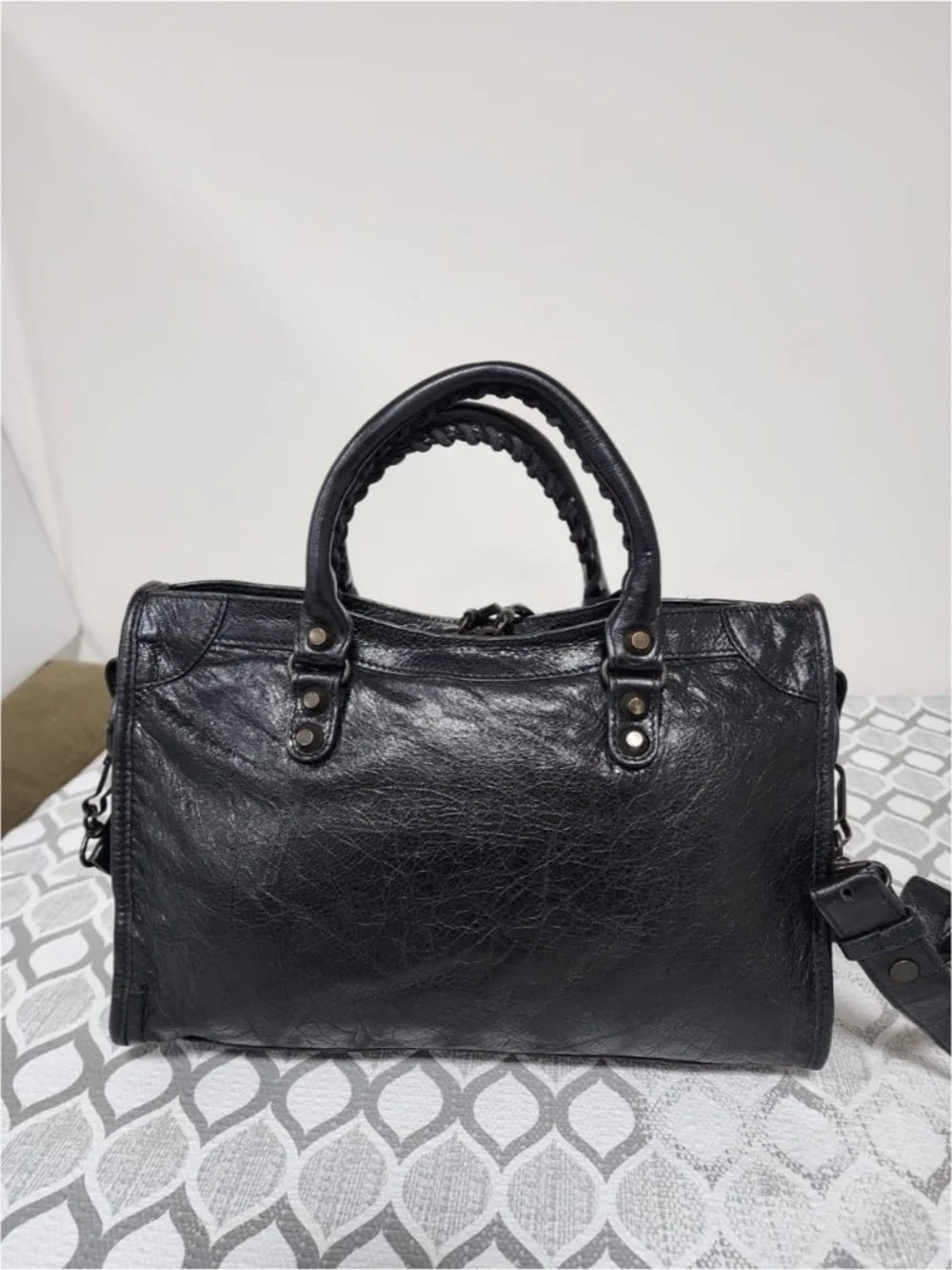 Authentic Balenciaga Le City Bag Small Handbag Black