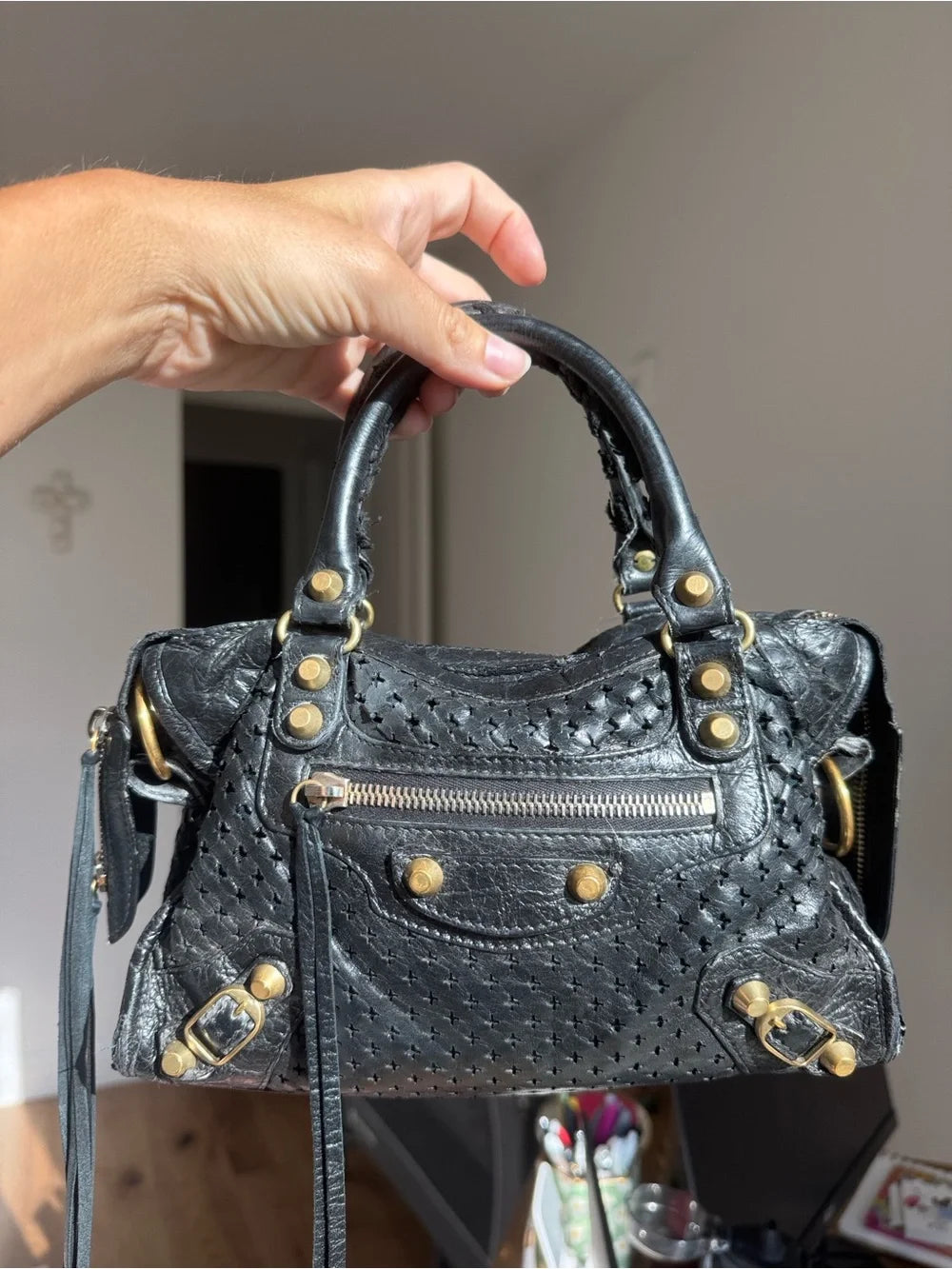 Authentic Balenciaga City Bag black mini with COA