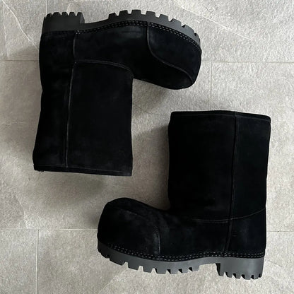 Balenciaga Alaska Black Suede Mid Boots